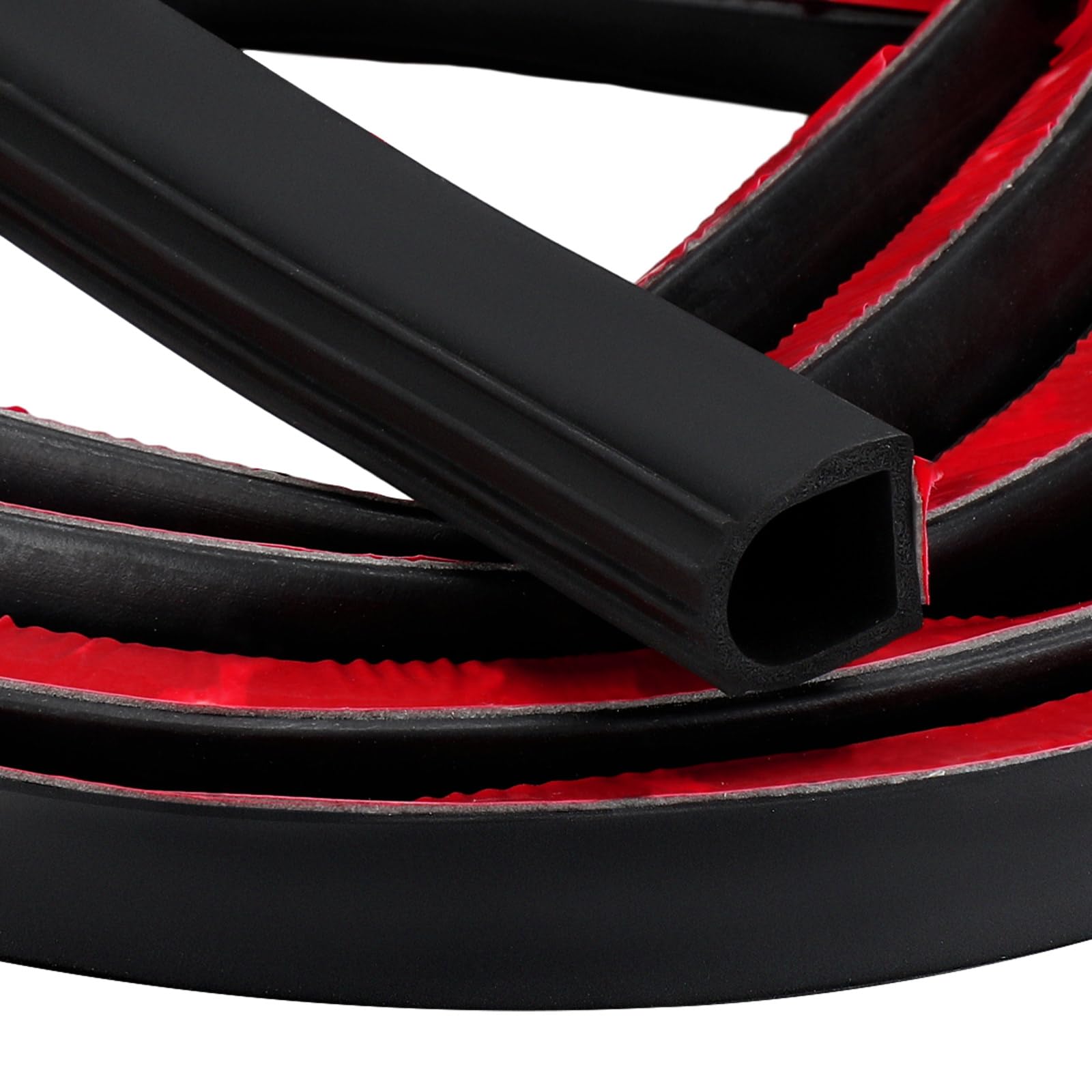 Sacubee Rubber D Shape Door Seal Strip 1'' RV Slide Out Seal Self Adhesive EPDM Rubber Heavy Duty Automotive Weather Stripping f