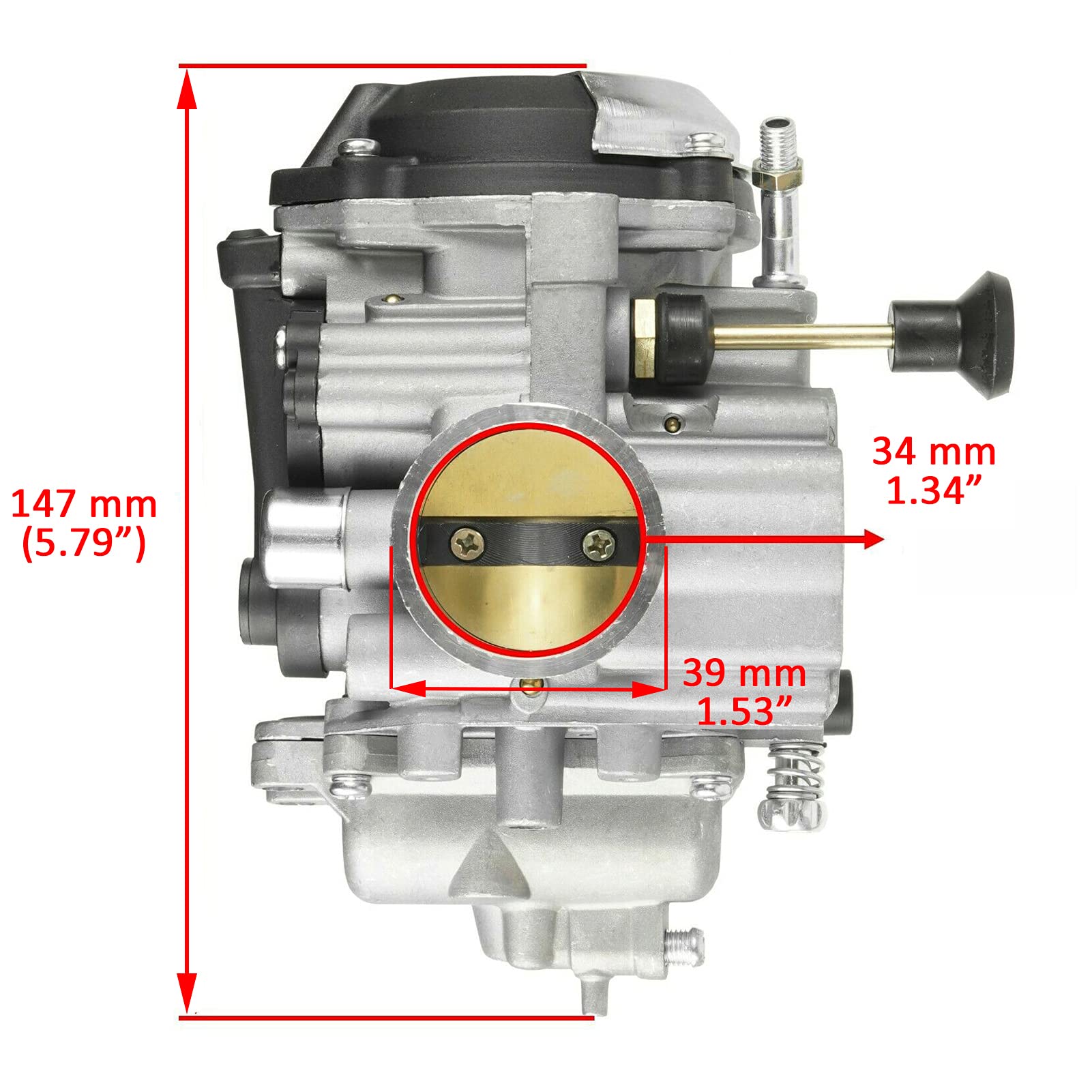 Motorcarb Carburetor for Yamaha Wolverine 350 & Big Bear 350, Model 4KB-14901-10-00, ATV Quad Replacement Part