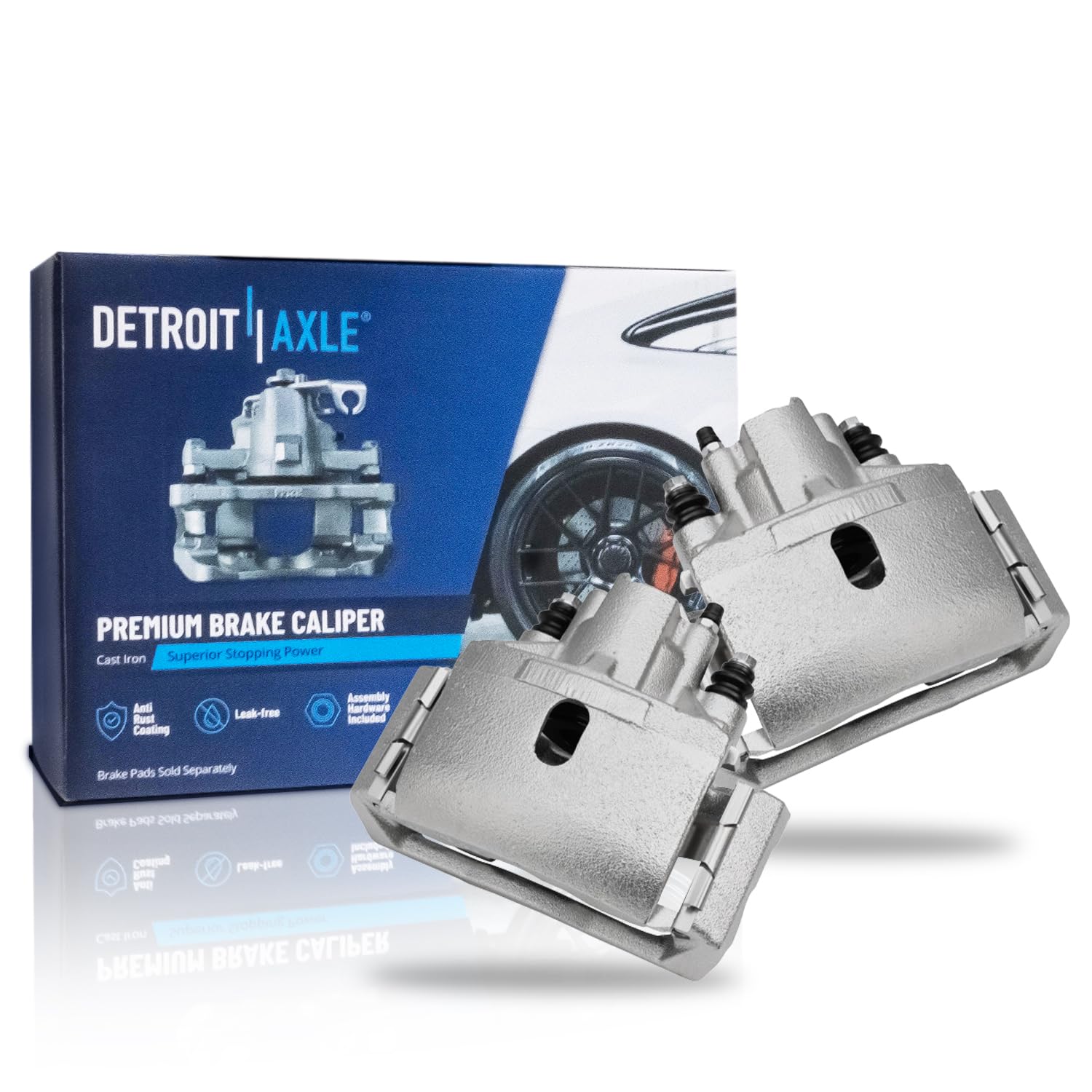 Detroit Axle - Rear Brake Calipers for 2002-2018 Dodge Ram 1500, 2007-2009 Chrysler Aspen, 2004-2009 Durango, 2019-2023 Ram 1500