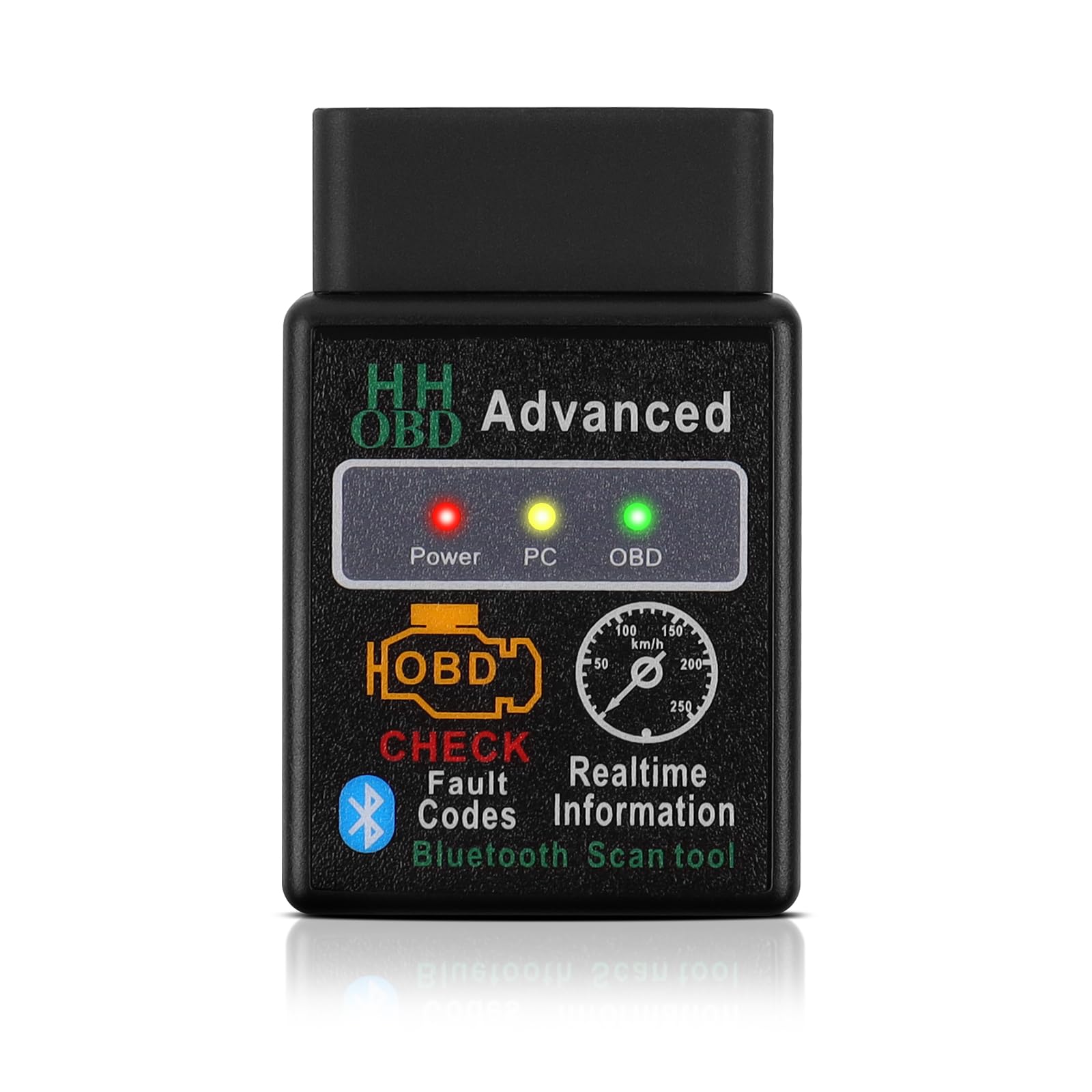 ViaBecs OBD2 Bluetooth Wireless Diagnostic Code Reader OBD II Scan Tool Reset & Clear Check Car Engine Light,Bluetooth Scanner R