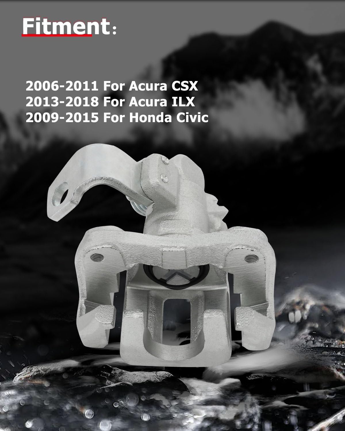 cciyu 19B3299 19B3298 Rear Left & Right Brake Calipers With Bracket For Acura For CSX 2006-2011,For Acura For ILX 2013-2018,For