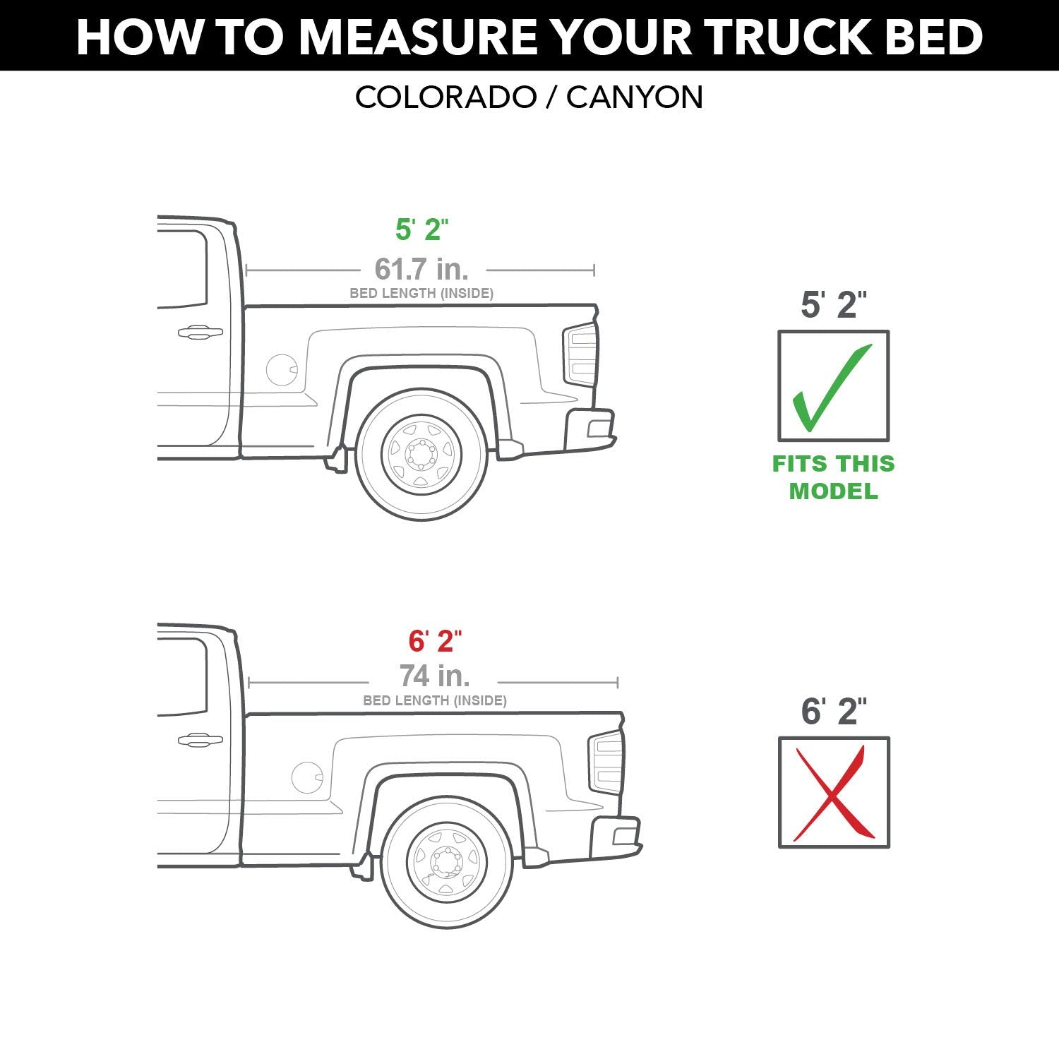 Realtruck Bak Revolver X4S Hard Rolling Truck Bed Tonneau Cover | 80146 | Fits 2023 - 2025 Chevy/Gmc Colorado/Canyon 5' 2' Bed (62')