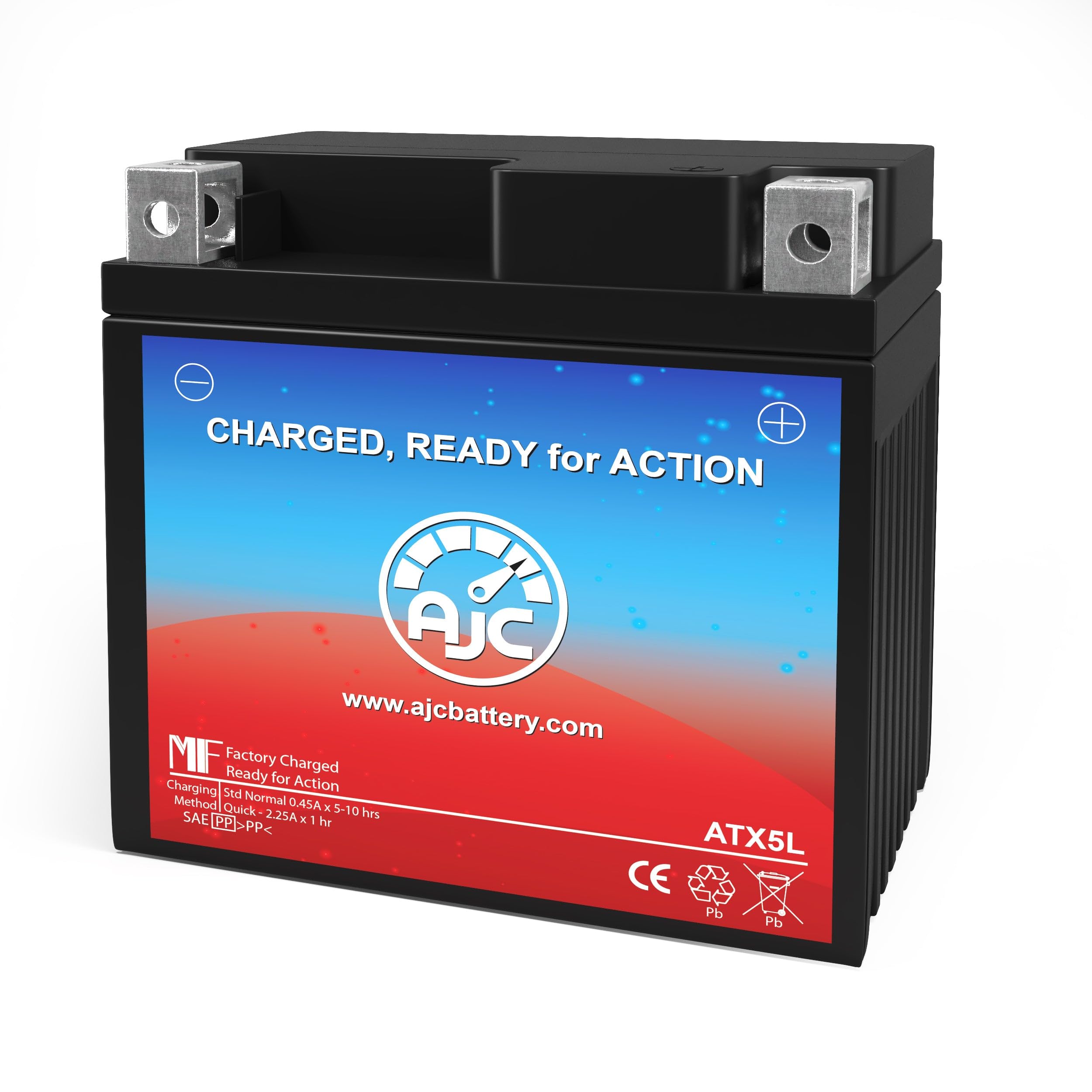 AJC Battery Compatible with Yuasa YTX5A-BS Powersports Battery