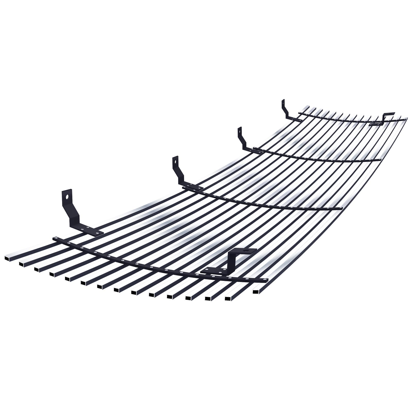 Aps Premium Stainless Steel Chrome 8X6 Billet Grille Insert Compatible With Ford Bronco F-150 F-250 F-350 1992-1996 Main Upper N