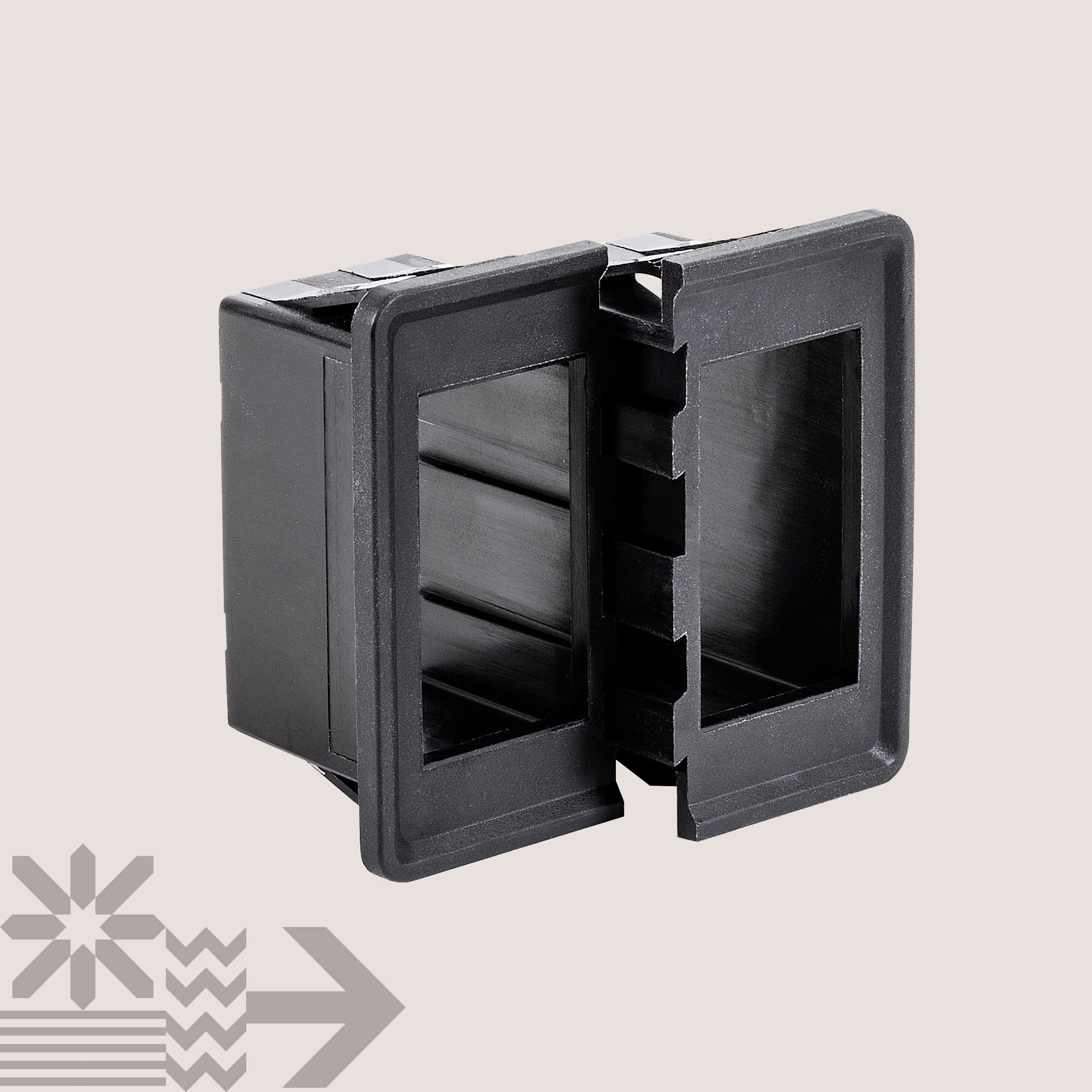 True Mods 2-Slot Rocker Switch Panel Housing Kit [Industry Standard Fit] [Heavy Duty] [Expandable Design] [Professional Look] Au