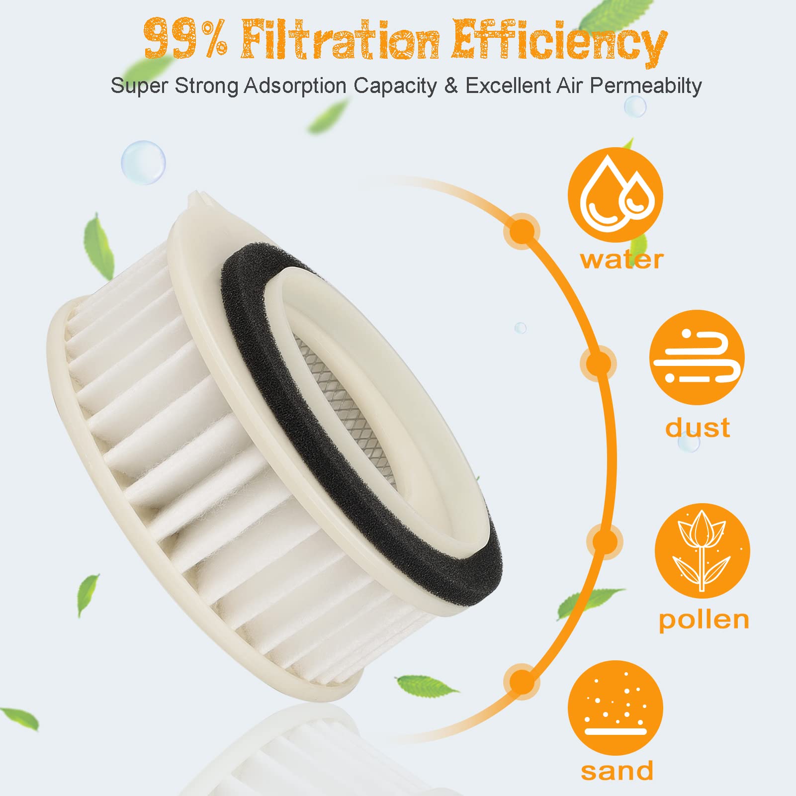 4TR-14451-00 Air Filter Replacement for Yamaha V Star 650 XVS650 Custom XVS650A Classic XVS650AT Silverado Vstar Custom Wflames