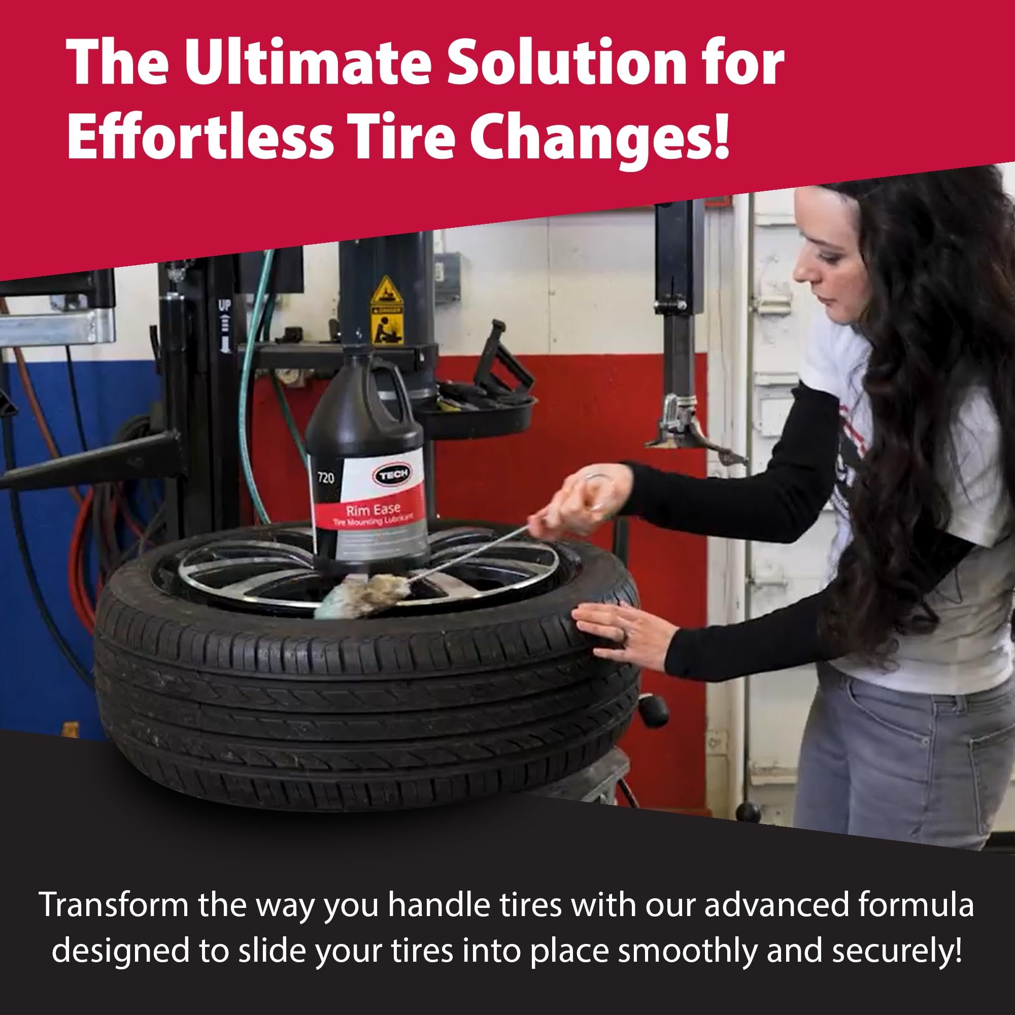 TECH Tire Repairs Rim Ease Tire Mounting Lubricant - 1 Gallon, Petroleum & Silicone Free, Fast & Easy Demounting