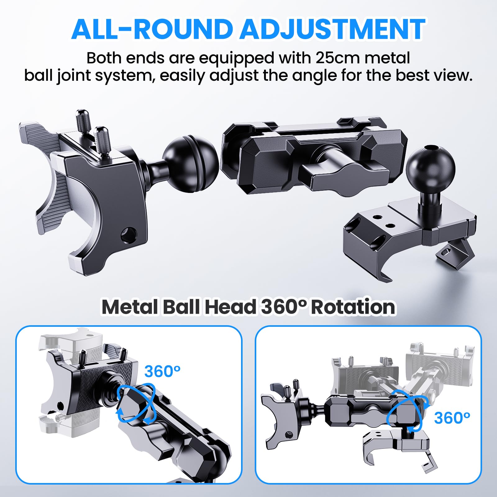 DIAMOOKY Metal Phone Mount for Jeep Wrangler JL/JLU 2018-2023 & Gladiator JT 2020-2023, Driver Side Dashboard Accessory