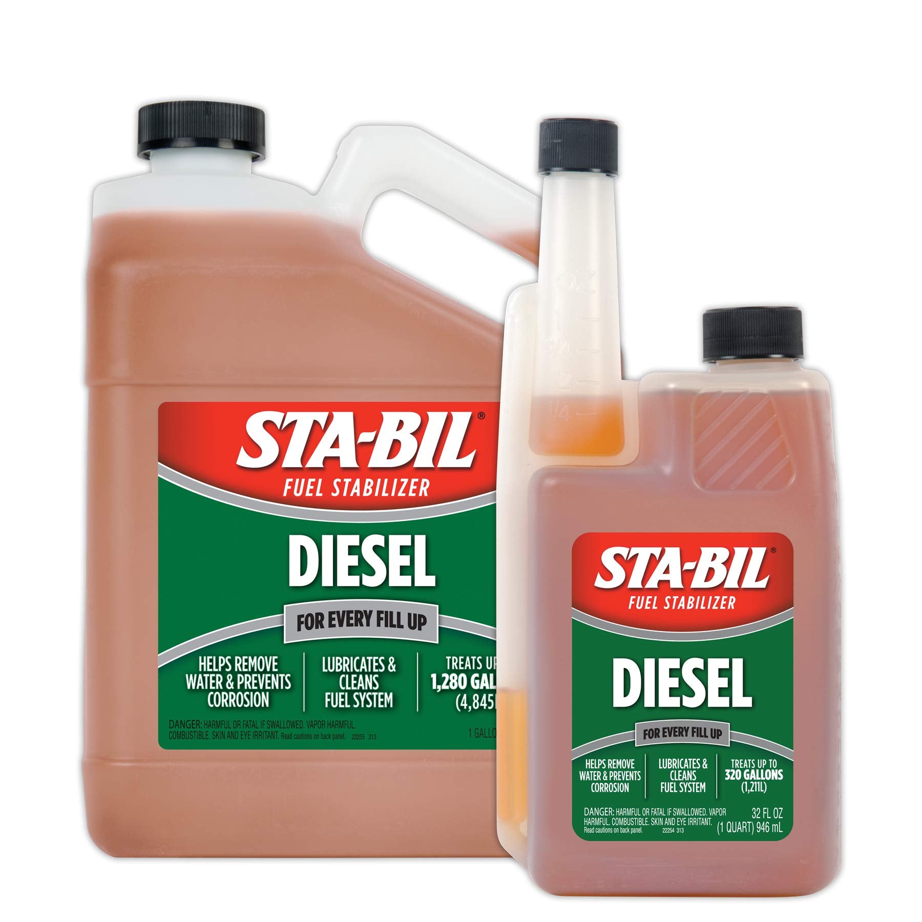 STA-BIL Diesel Fuel Stabilizer - Keeps Fuel Fresh 12 Months - 32 Fl. oz. (Pack of 4) - Orange - Model 22254-4PK