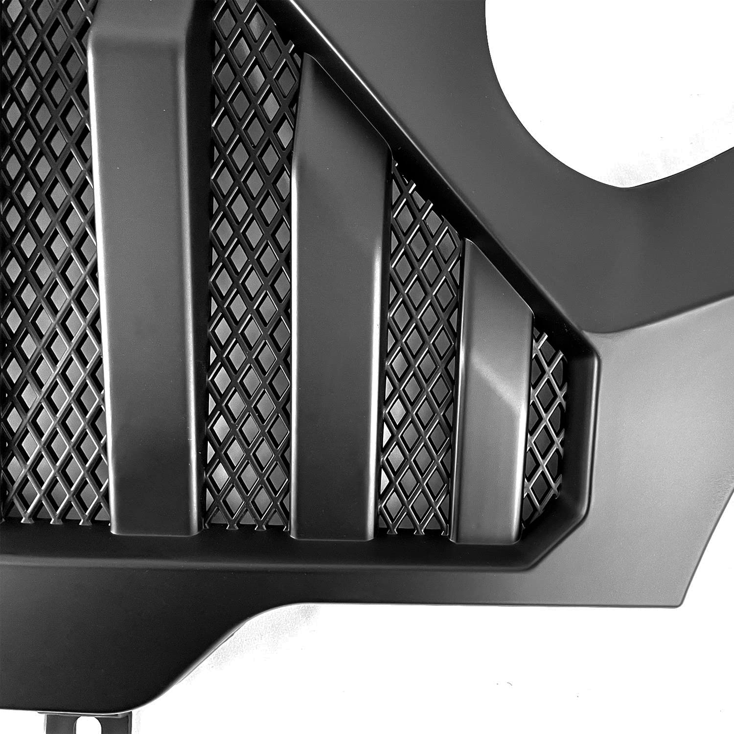 DIBON AUTO Matte Black Grille for Jeep Wrangler TJ & Gladiator 1997-2006 - Vader Grill with Mesh Design
