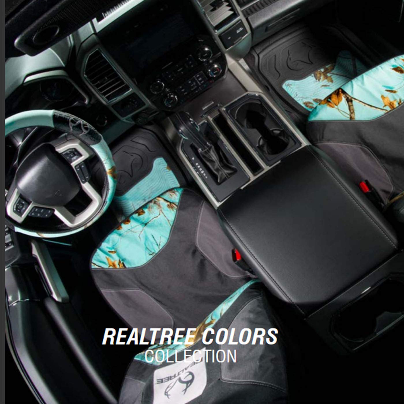 Realtree Camo Front Floor Mats | Apc Cool Mint | Set Of 2