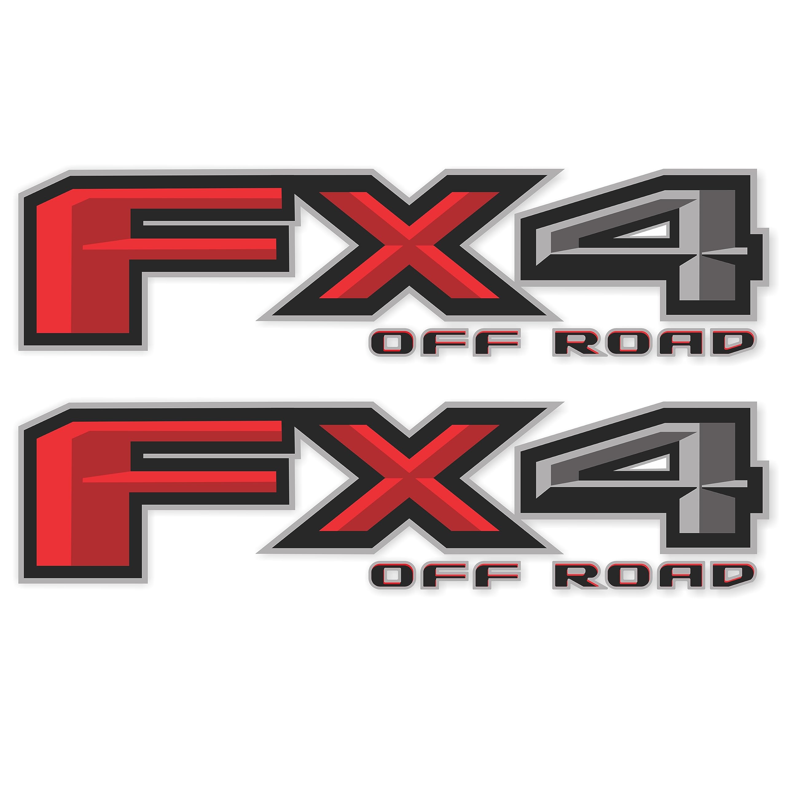 Fx4 Off Road Decal Replacement Sticker F150 Bedside F Truck Super Duty F250 F350 F450 (2015-2018) Premium Series (Metallic Finis
