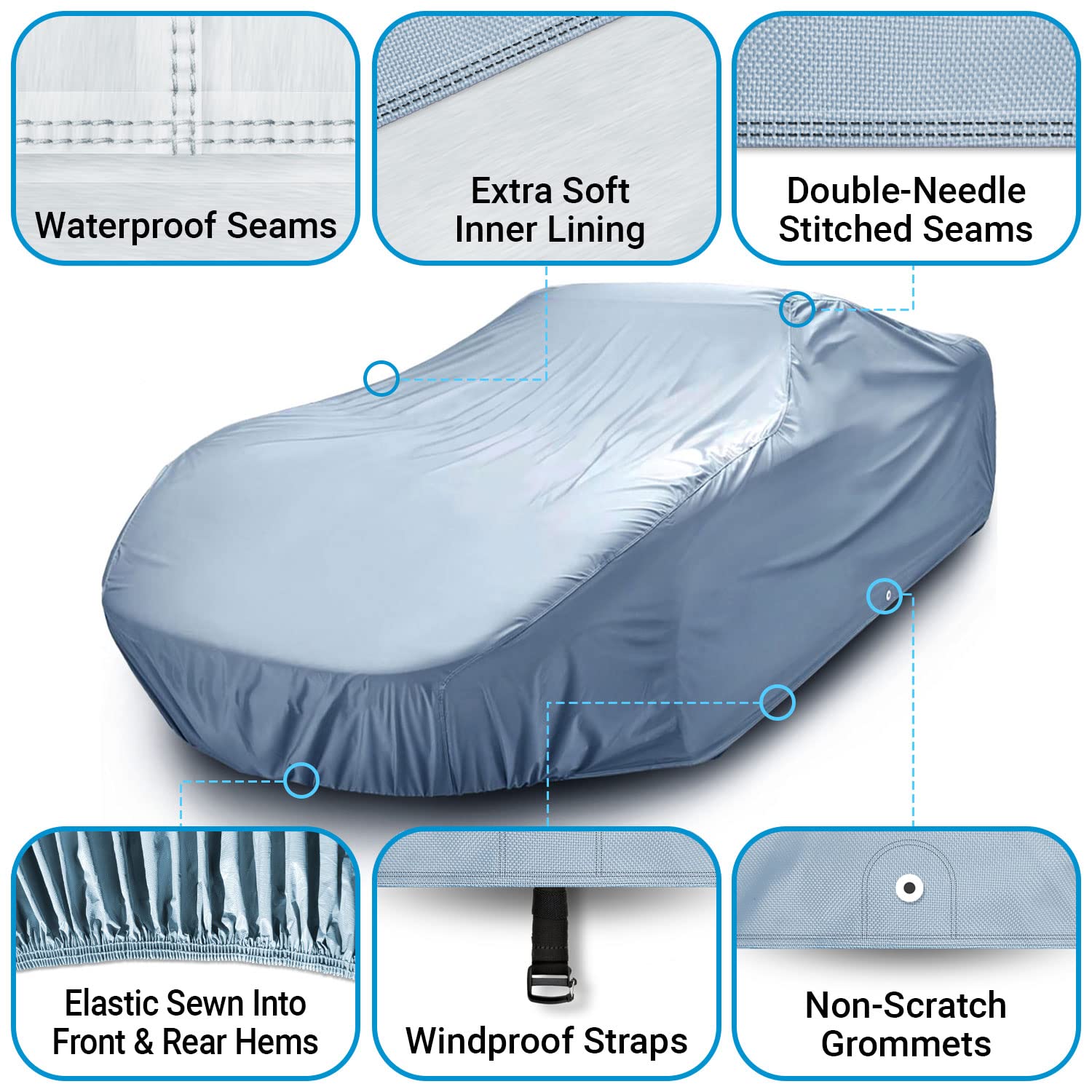 Icarcover Custom Car Cover For Porsche 930, 944, Turbo, Coupe, Convertible, Cabriolet, Waterproof All-Weather Rain Snow Uv Sun P