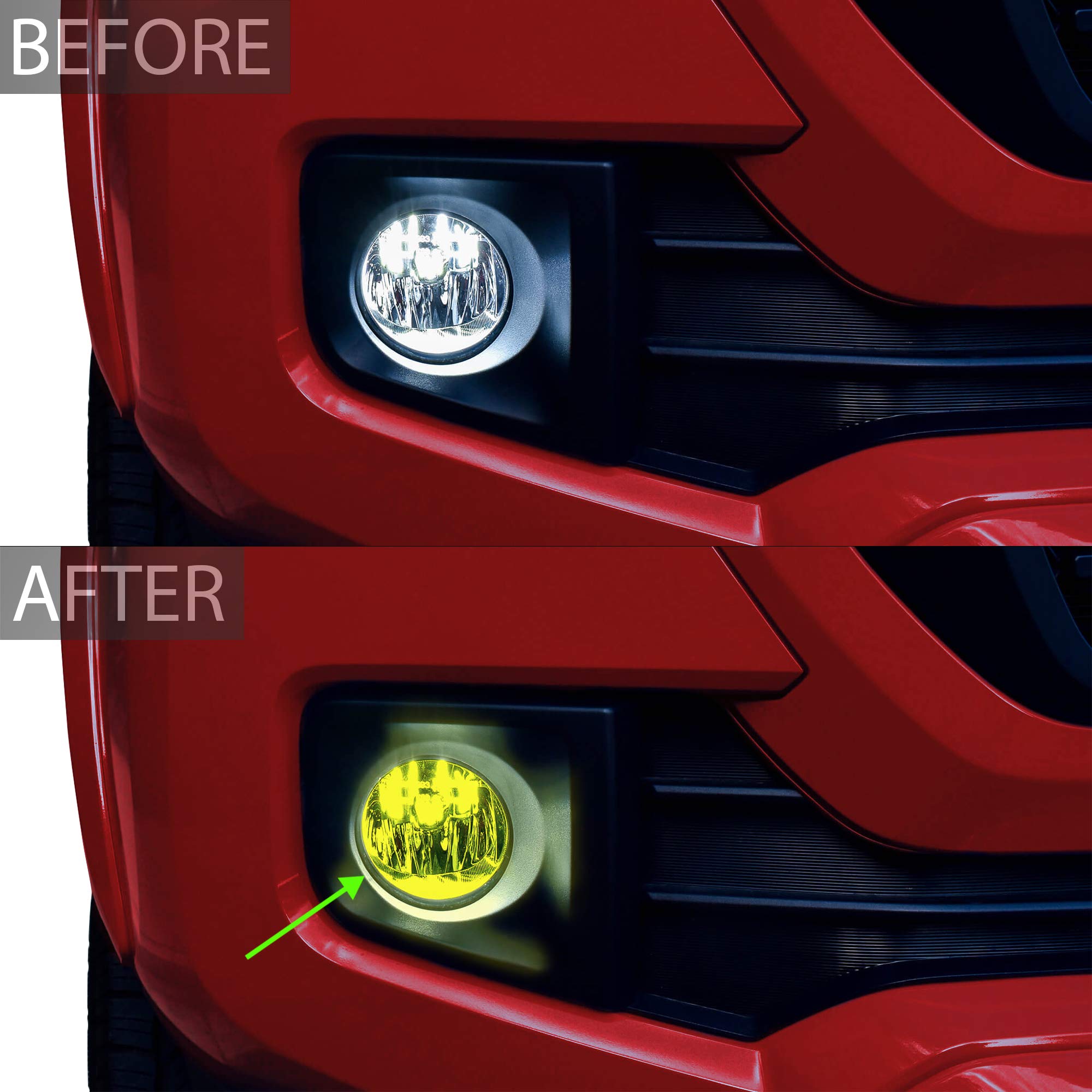 Bogar Tech Designs Fog Light Tint Kit Compatible With And Fits Tacoma 2016-2022, Yellow