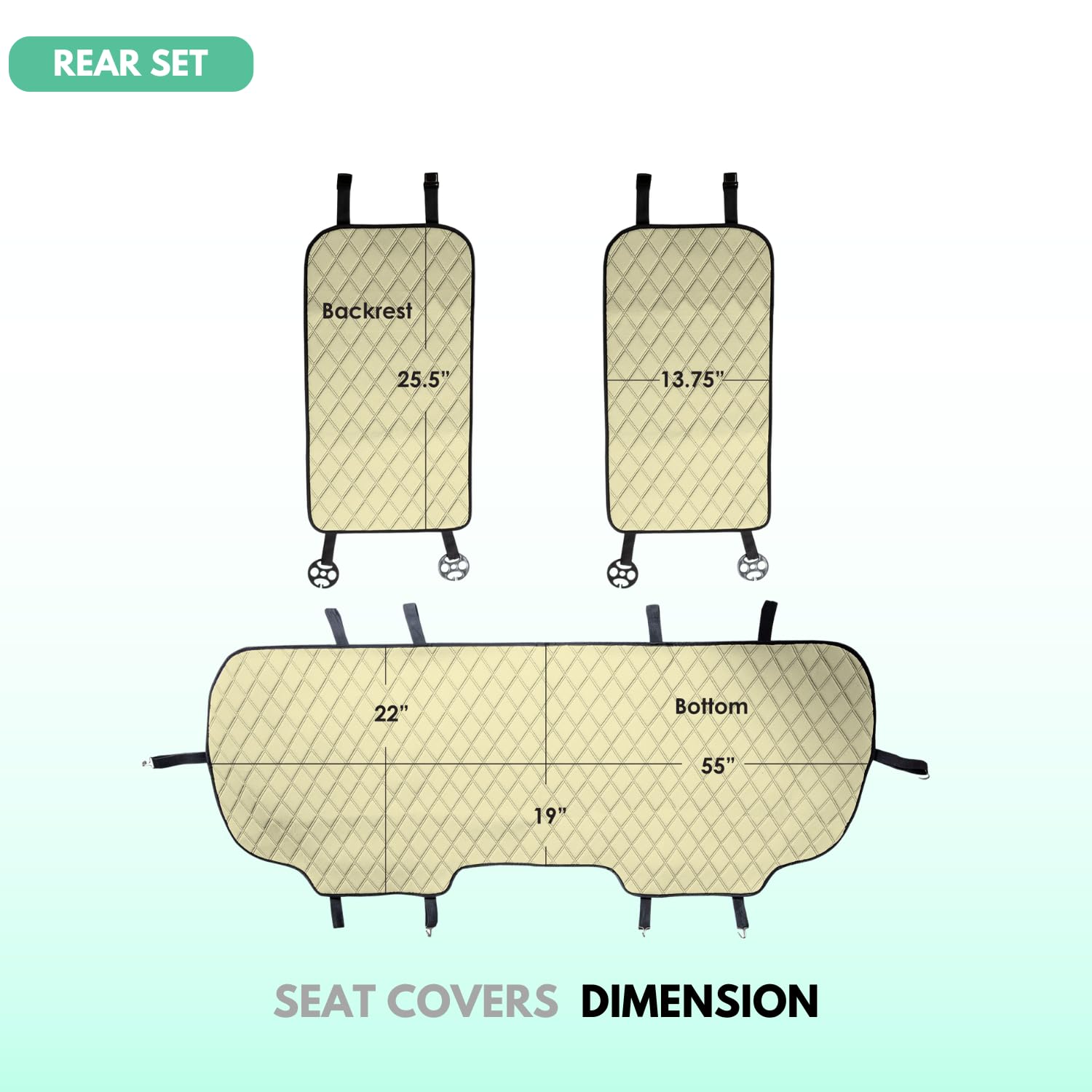 Fh Group Car Seat Cushio Neosupreme Automotive Seat Cushions - Universal Fit, Rear Car Seat Cushion, Car Seat Cushions With Non-