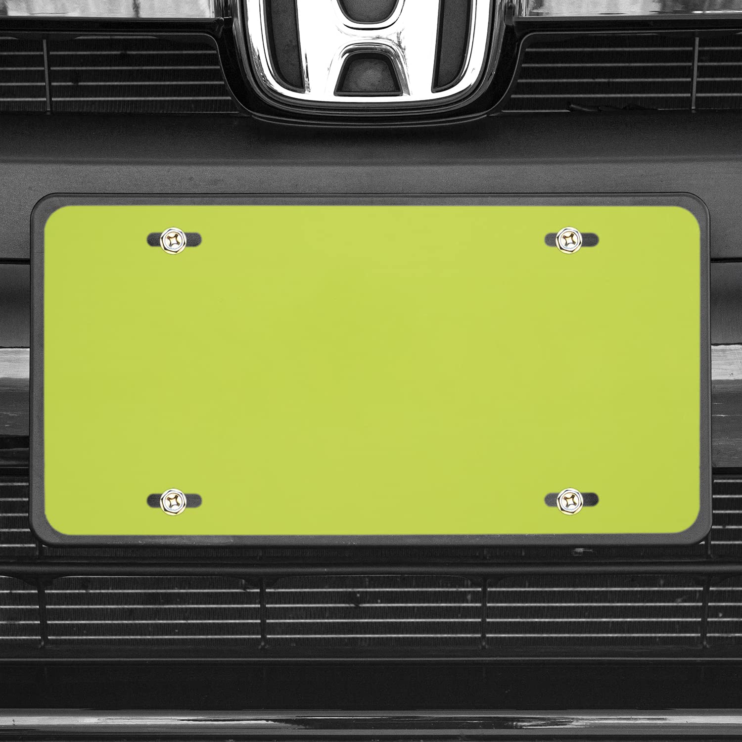Custom License Plate For Front Of Car - Personalized Car Tags - 6” X 12” Universal Fit (Pear Green)