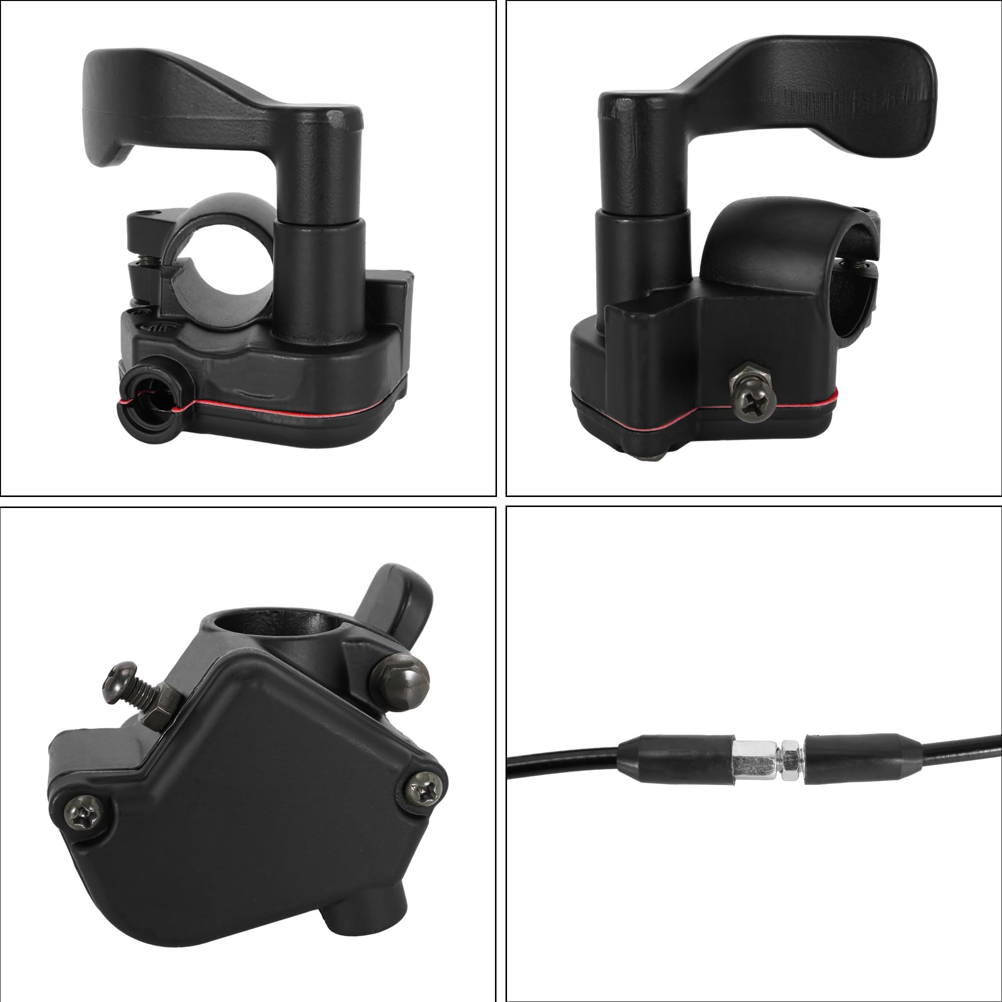 RUTU 7/8'' 22mm Thumb Throttle Cable Accelerator Handle Assembly for 50cc 70cc 90cc 110cc 125cc 250cc 4 Wheeler ATV Quad Go Kart