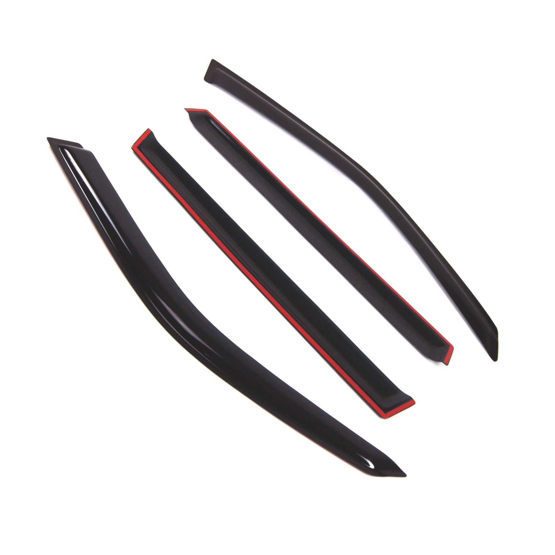 Tuningpros Wd2-502 Dark Smoke 4 Pcs Set Window Visor (Outside Mount) Deflector Rain Guard Compatible With 2003-2010 Bmw X3