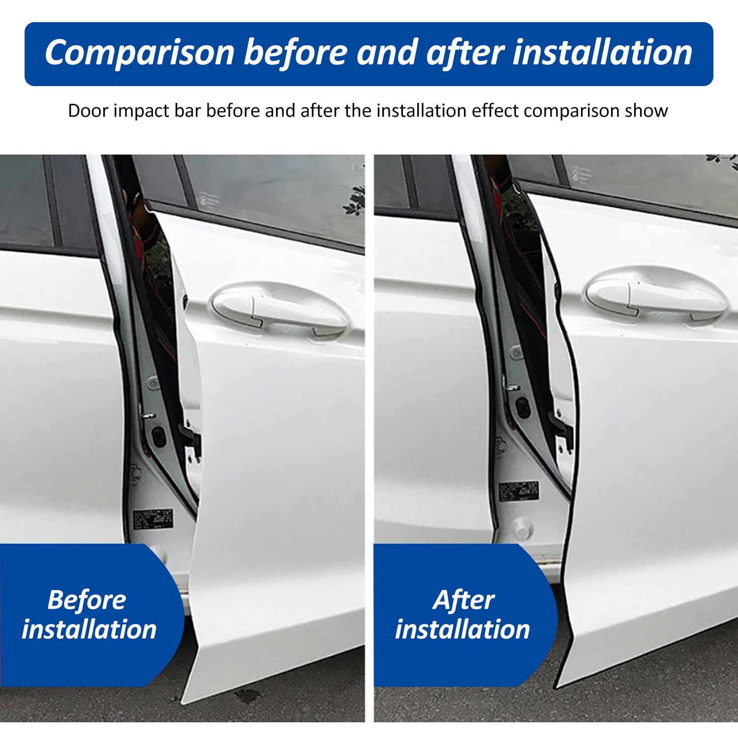 16.5Ft Car Door Edge Guards - Black Universal Fit Door Edge Protector, Rubber U Shape Automotive Door Trim Molding for Sedans Tr