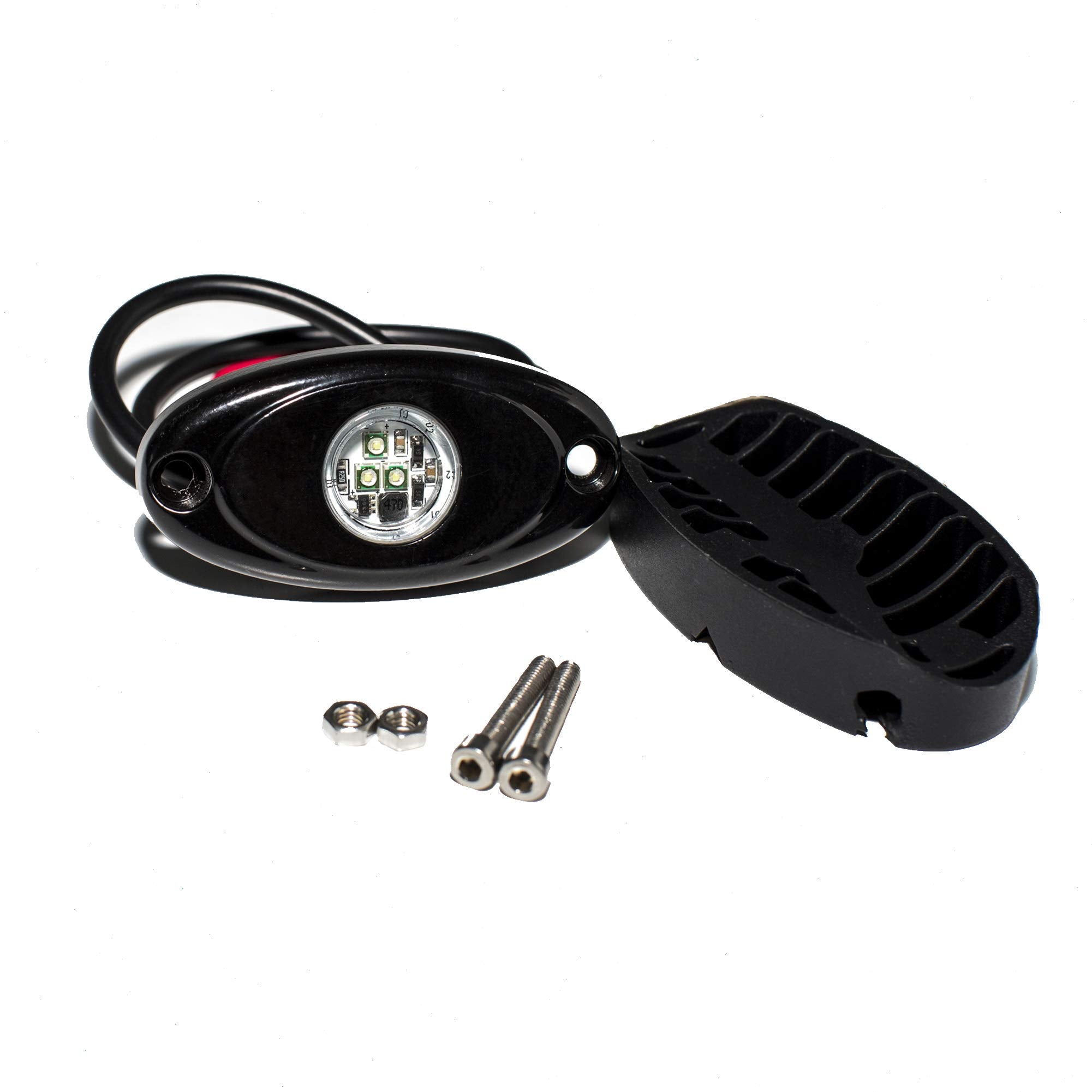 Yoneda Led Rock Lights 4Pods Waterproof Led Neon Underglow Light For Car Truck Atv Utv Suv Offroad Boat Underbody Glow Trail Rig Lamp (Red)