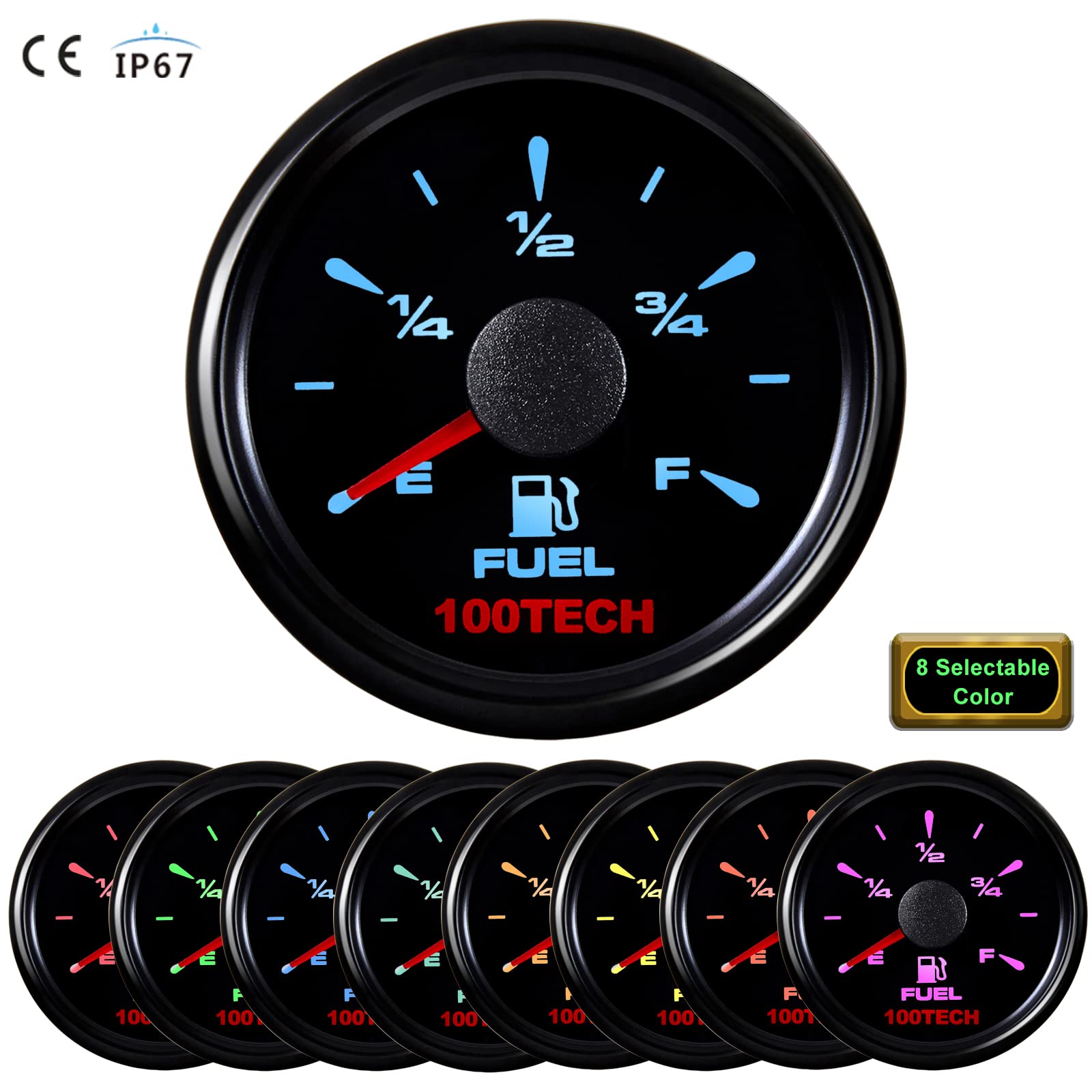 100TECH Fuel Gauge Tank Level Sensor 13''(330mm) SUS316 Stainless Steel Boat Fuel Sender Fuel Water Level Sensor RV Tank Level S