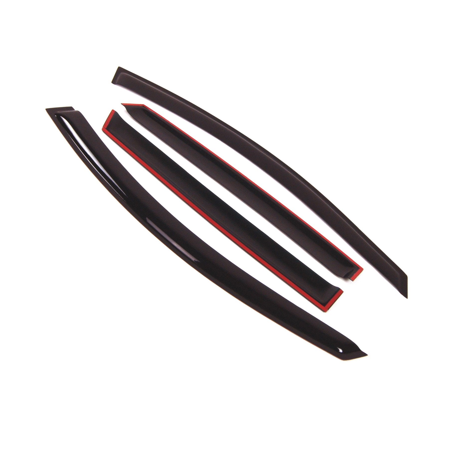 Tuningpros Window Visor Compatible With 2008-2017 Buick Enclave, Dgwv2-010 Outside Mount Deflector Rain Guard Dark Smoke, 4 Pcs