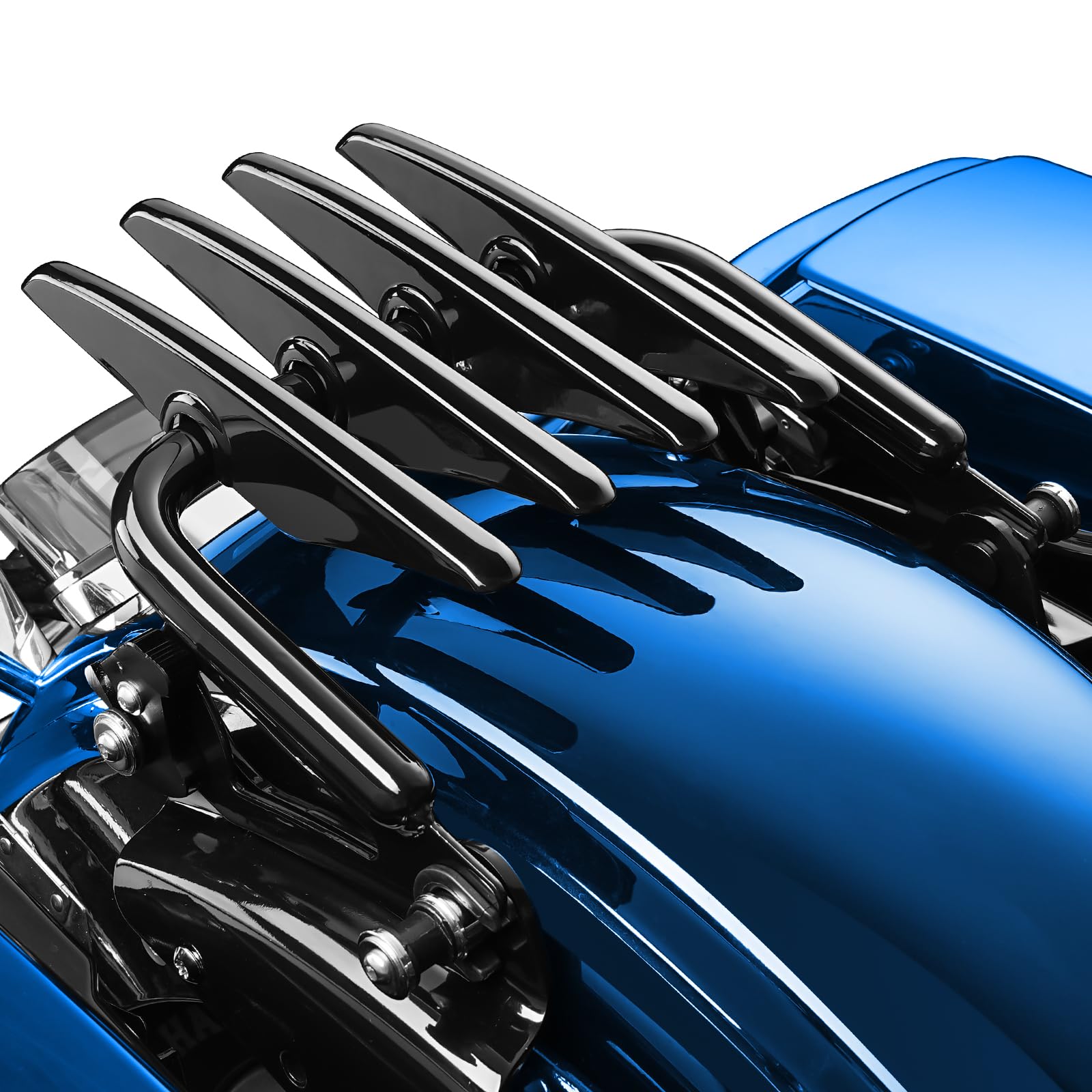 PBYMT Stealth Detachable Luggage Rack for Harley Touring 2009-2024, Black Metal