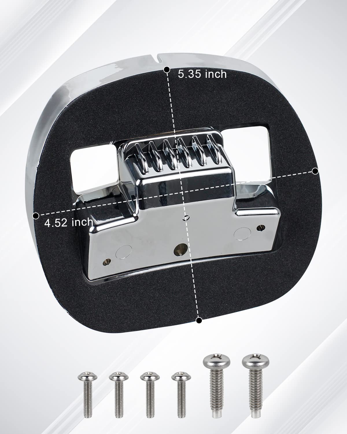 NTHREEAUTO Chrome Tail Light Base Plate, Taillight Baseplate Compatible with 2000 and Newer Harley Sportster Dyna Road King Elec