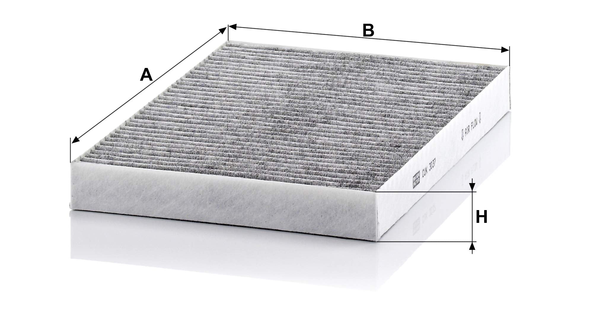 Mann Filter Mann-Filter Cuk 3037 Cabin Filter With Activated Charcoal For Select Audi Models