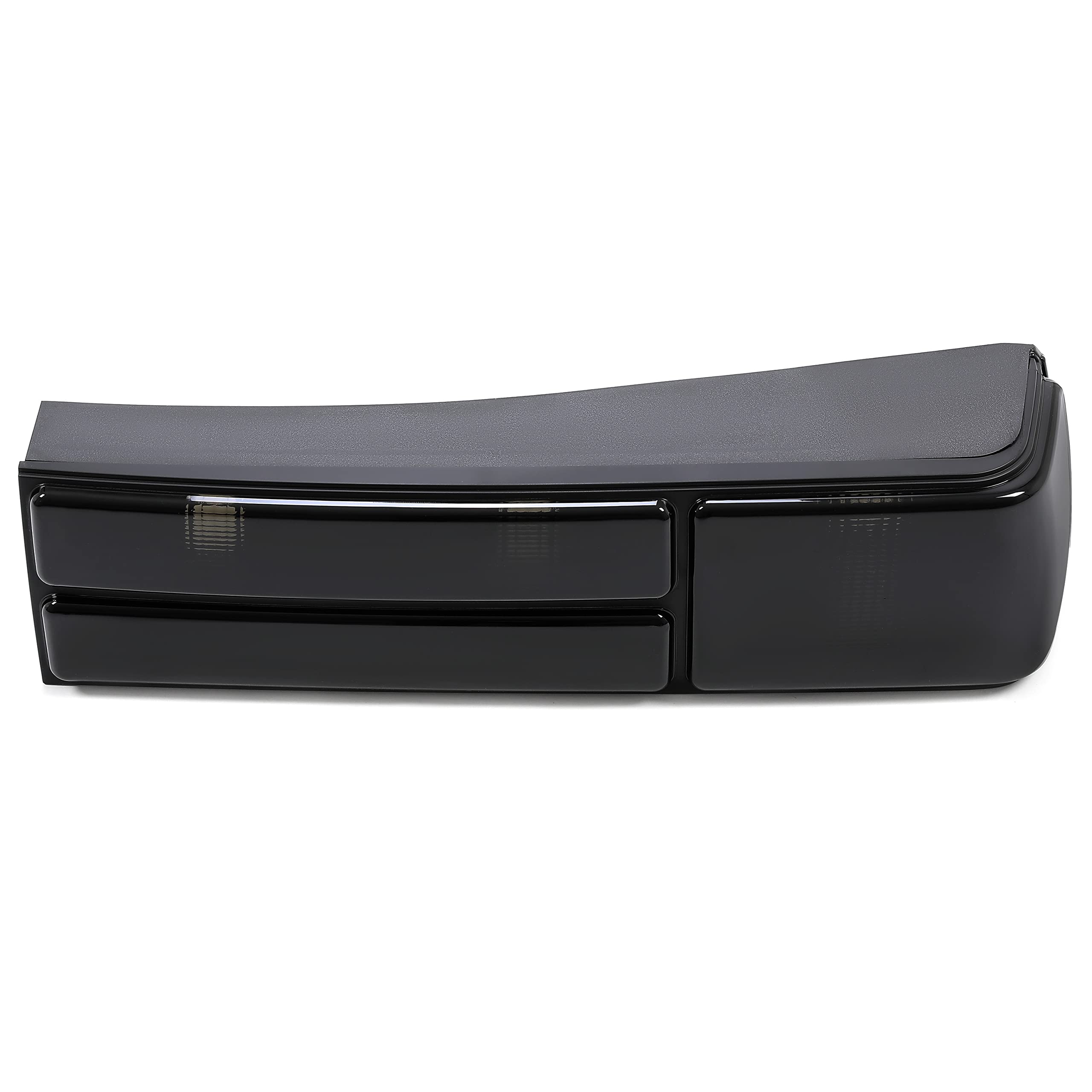 KUAFU Tail Lights for 1987-1993 Ford Mustang, Black Housing Smoke Lens, Plastic, Model GO-1872, Includes Bulbs, 2PCS