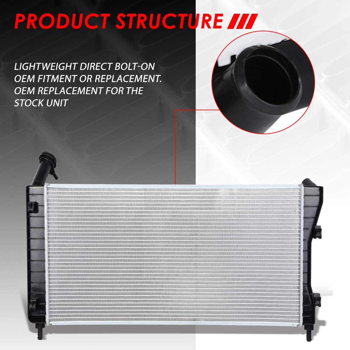 Auto Dynasty Radiator Compatible With 10-17 Equinox/Gmc Terrain/Suzuki Xl-7 2.4L/3.0L/3.6L At, Dpi 13103 Factory Style 1-Row Coo