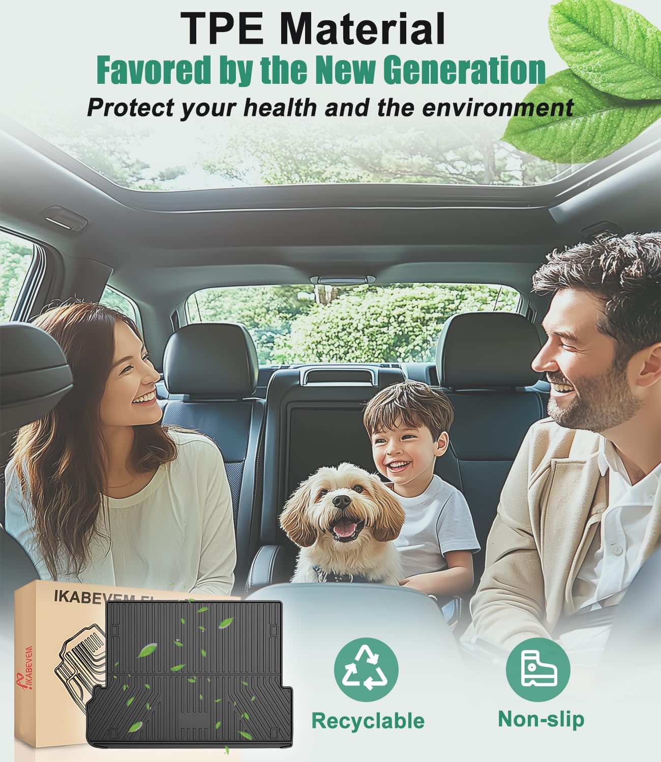 IKABEVEM NX Trunk Mat - Custom Fit TPE Cargo Liner for Lexus NX/NX250/NX350/NX350h/NX450h+ 2022-2025 -