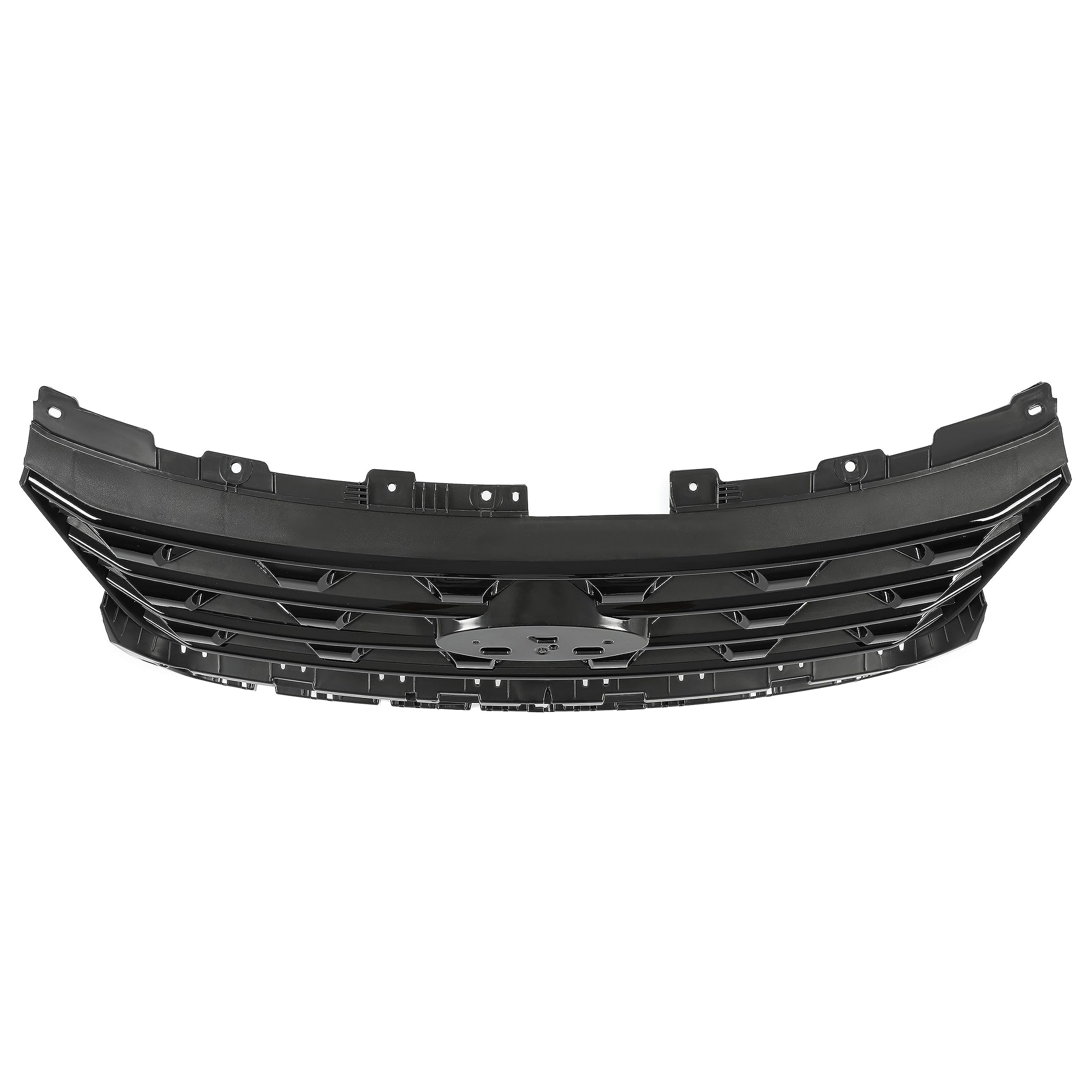 KUAFU Front Bumper Upper Grille for 2016-2017 Ford Explorer, Black Plastic, Model GO-2487, Replacement for FO1200578/FO1200577/FO