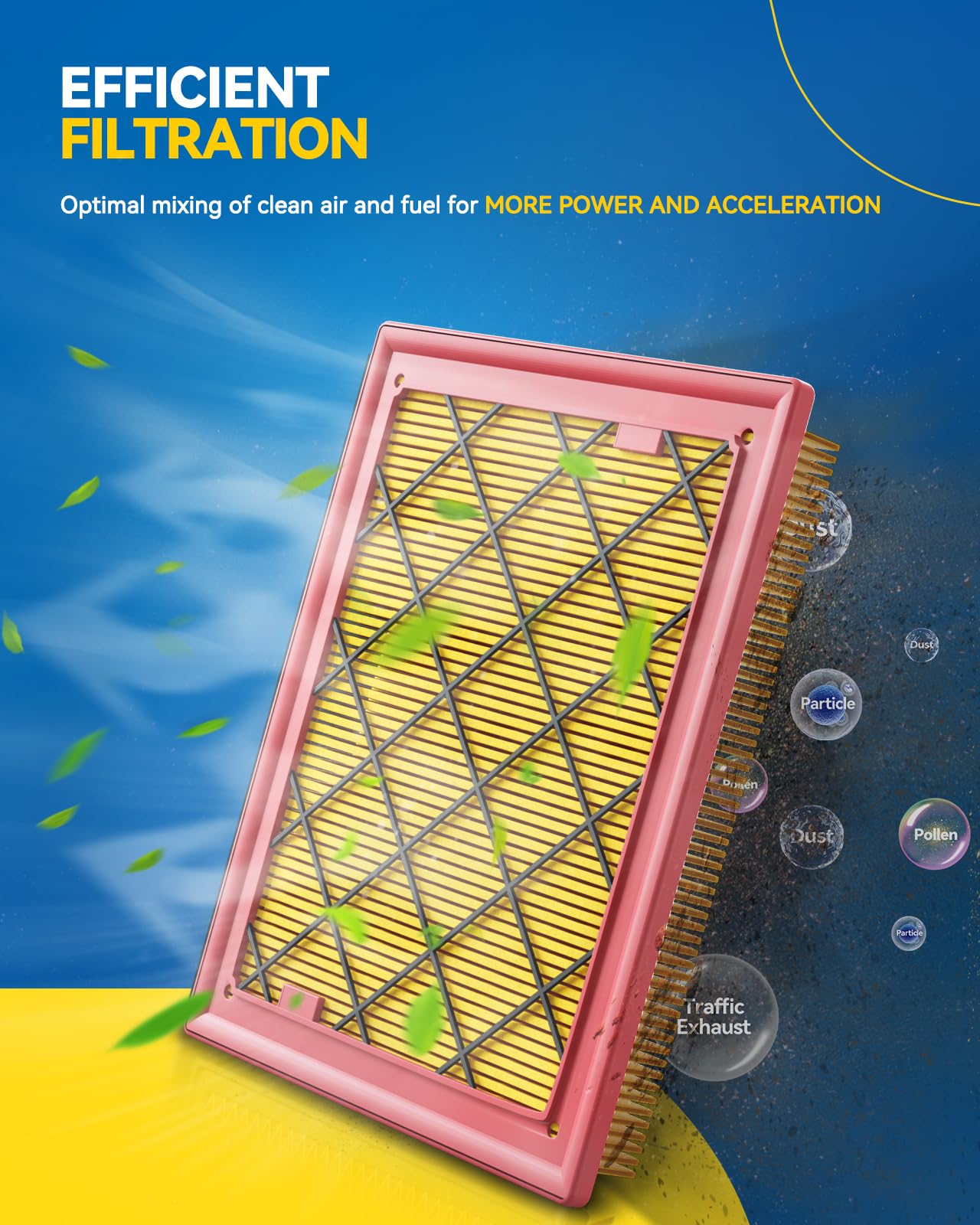 PHILTOP Engine air filter CA11494 Replacement for Cadillac ATS 2.0L 2013-2019, CTS 2.0L 2014-2019, ATS 2.5L 2013-2017, CTS 3.6L