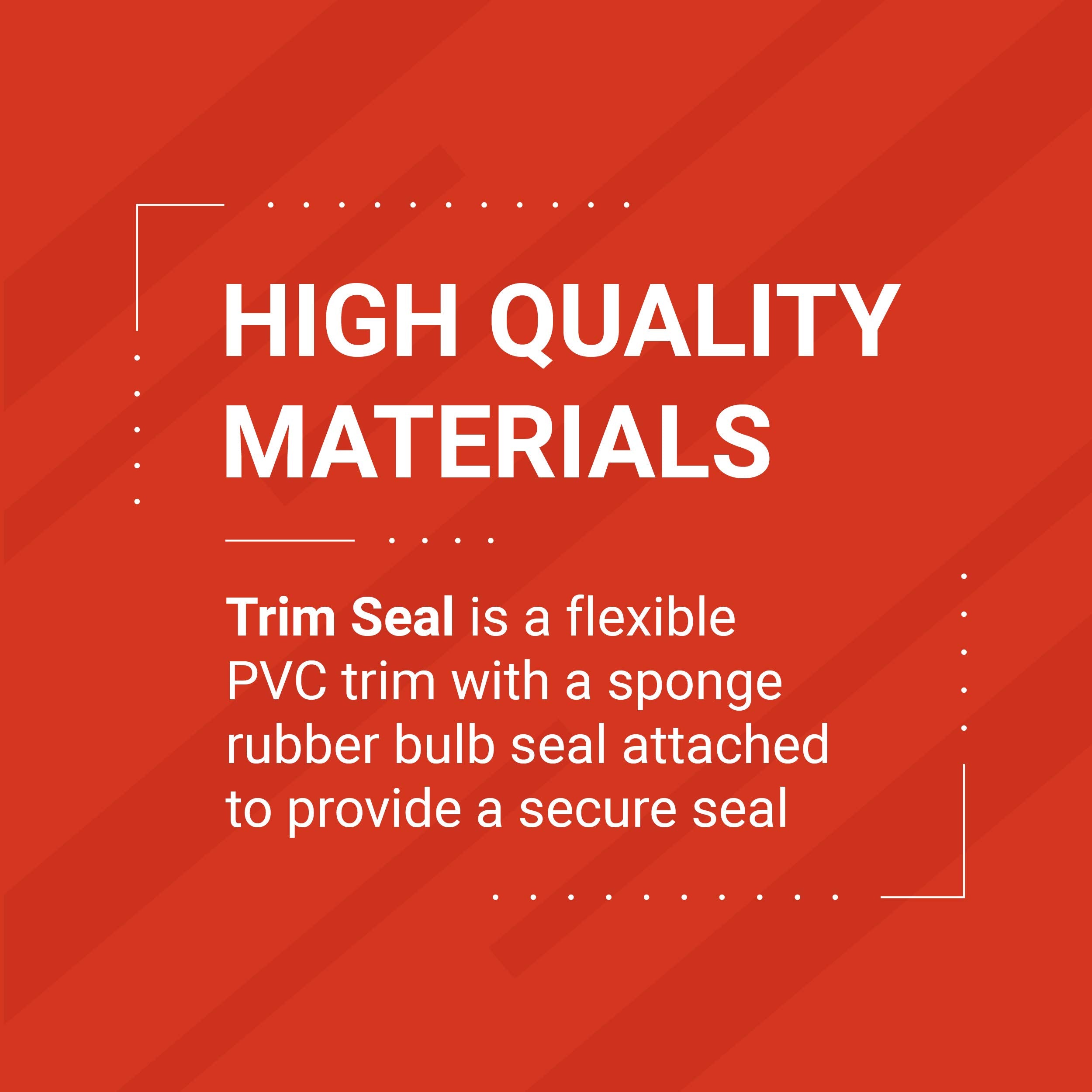 Trim-Lok Trim Seal With Top Bulb - Fits 1/8    Edge, 5/8    Bulb Seal Diameter, 25 Length - Pvc Plastic Trim With Epdm Rubber Se