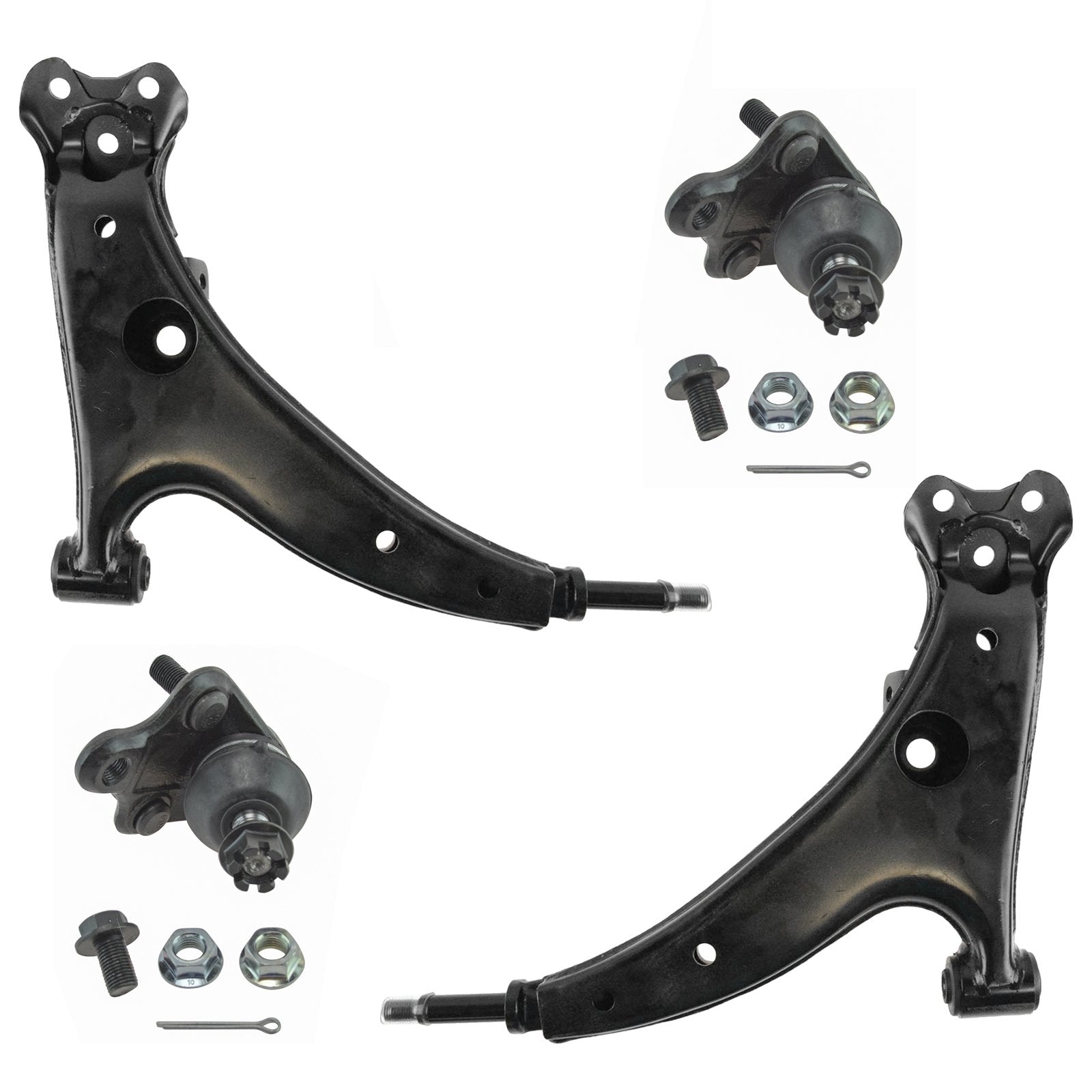TRQ Front Lower Control Arm with Ball Joint Set Compatible with 1993-1995 Geo Prizm Toyota Corolla