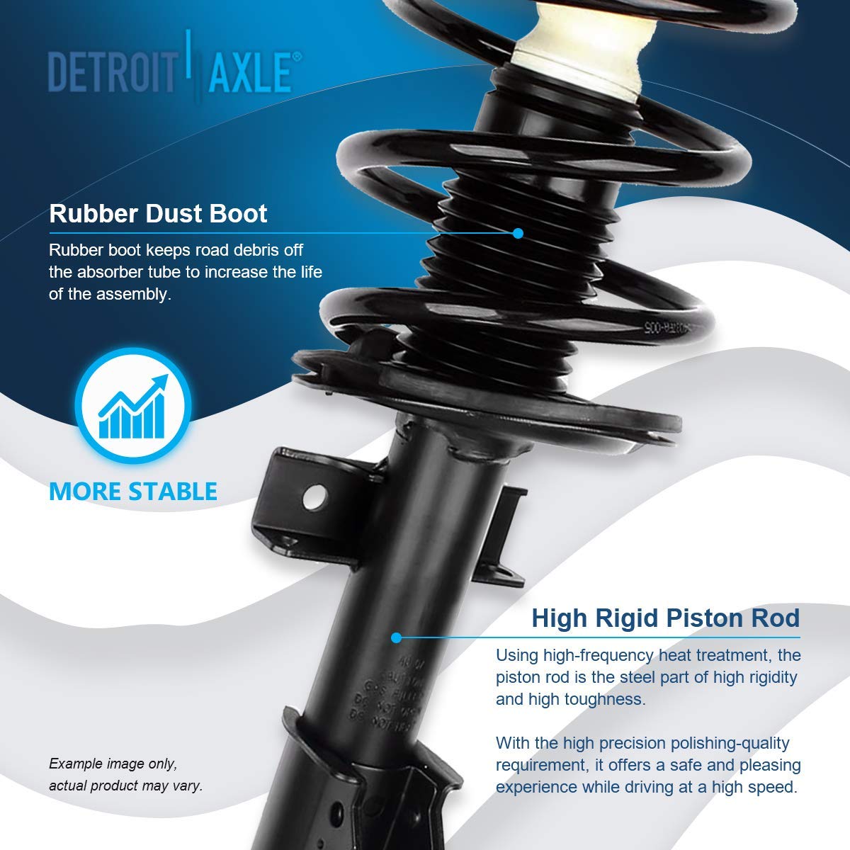 Detroit Axle - Struts Shocks For Chevy Traverse Buick Enclave Gmc Acadia Saturn Outlook Complete 2 Front Ready Struts With Coil