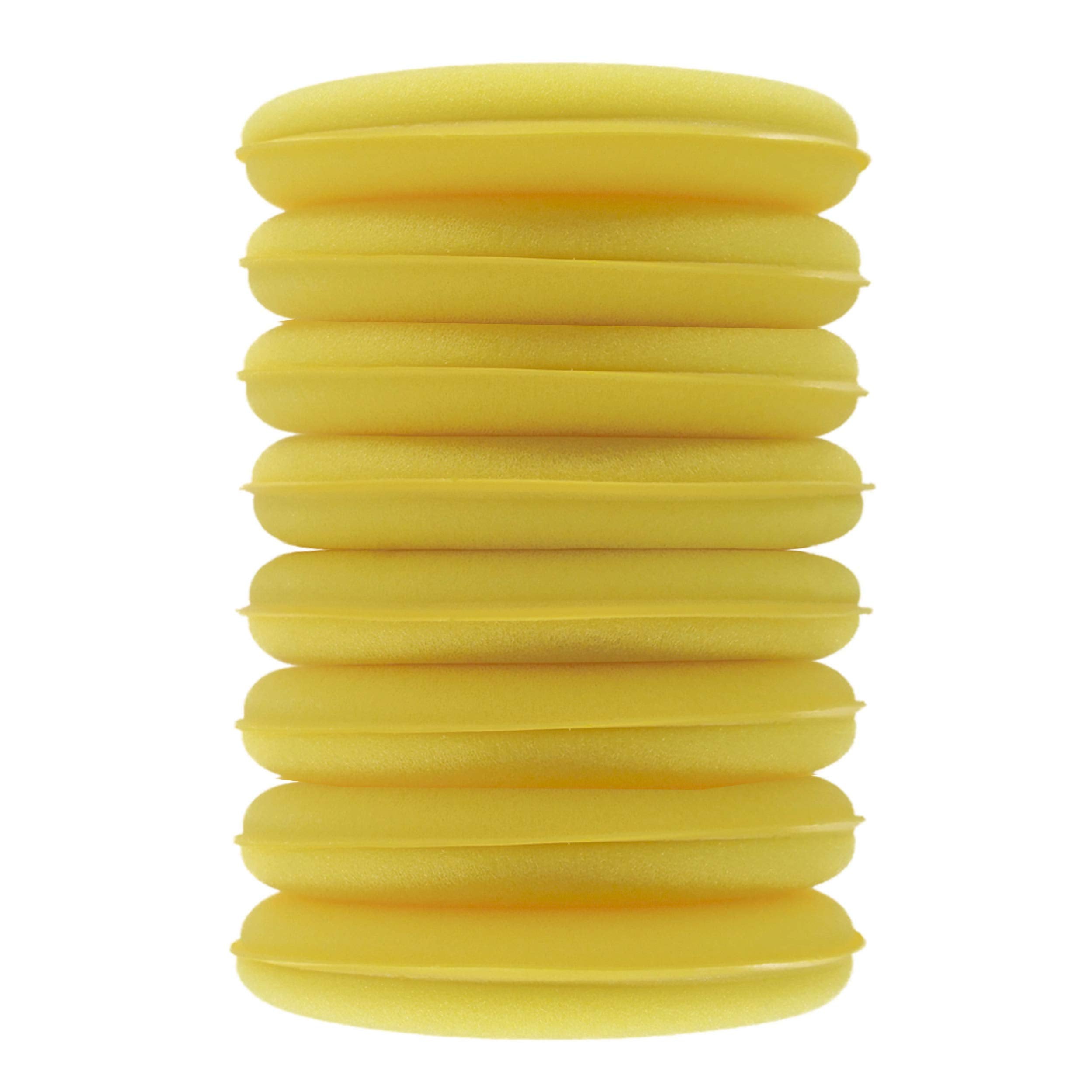 Polyte Foam Detailing Applicator Pad (Yellow, 8 Pack, 4.3 in)