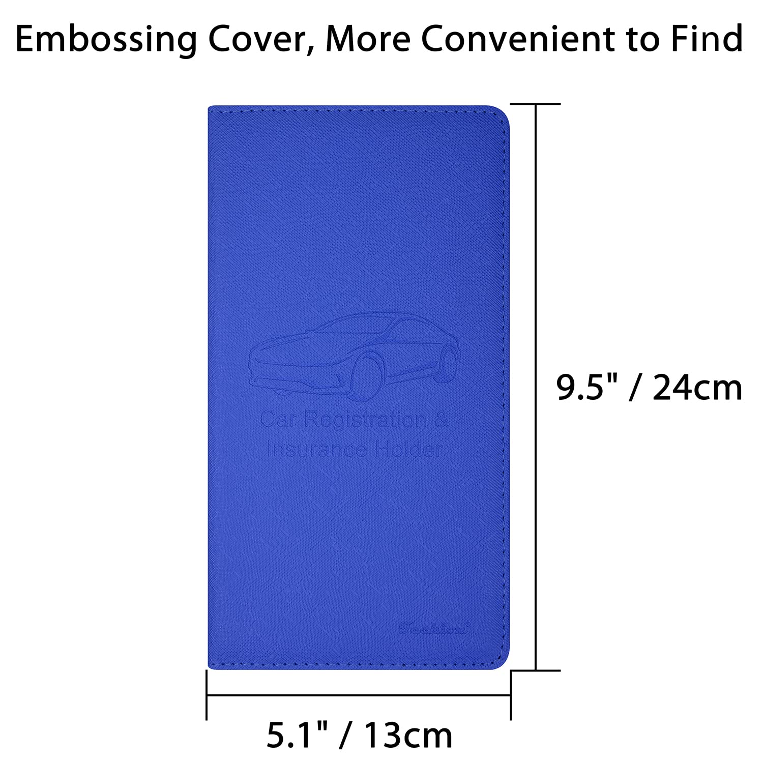 Techion Car Insurance And Registration Holder, 9.5 X 5 Inch Pu Leather Vehicle Glove Box Organizer Wallet Case For Insurance Car