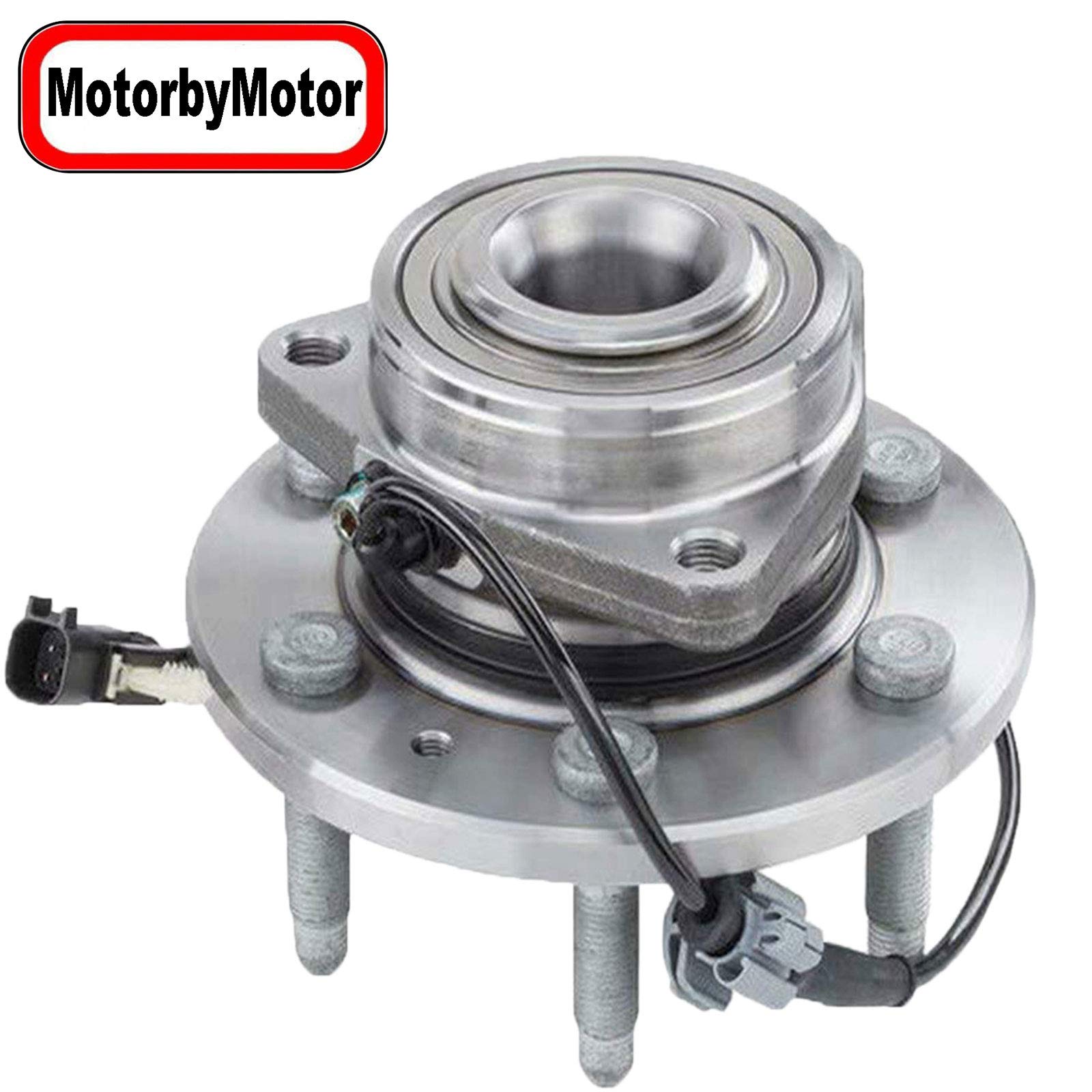 Motorbymotor 515160 Front Wheel Bearing And Hub Assembly 4Wd With 6 Lugs Fits For Chevy Silverado 1500 Suburban Tahoe, Gmc Sierr