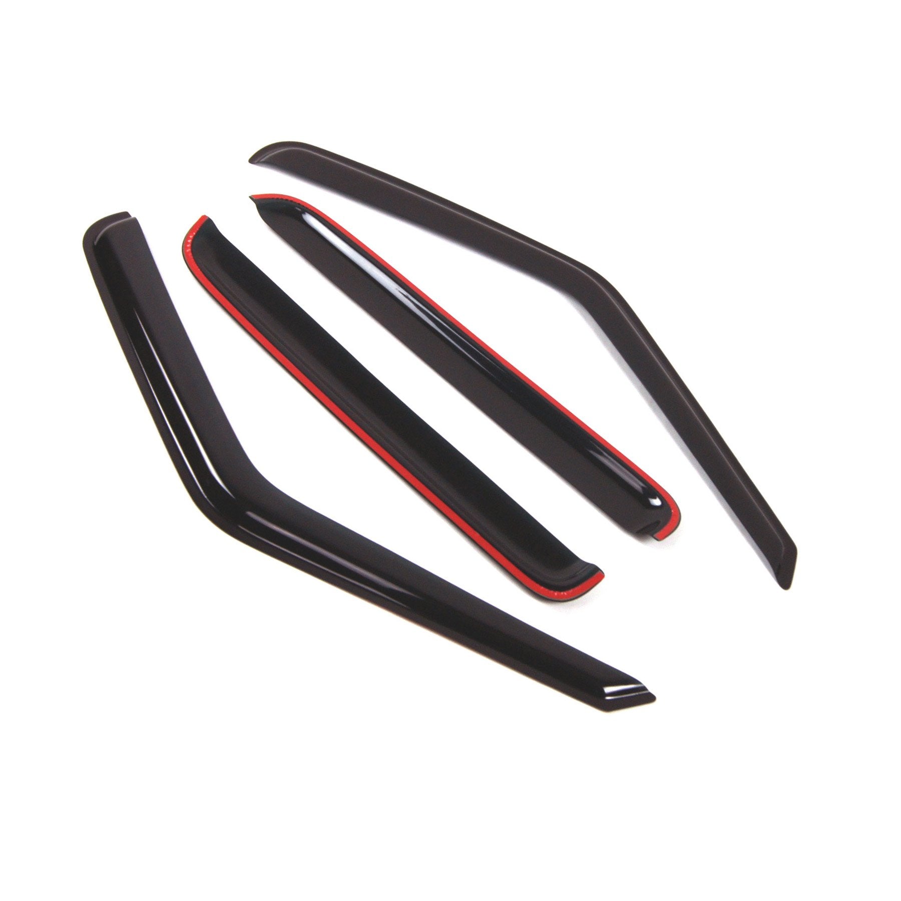 Tuningpros Outside Mount Window Vent Visors Rain Guards Compatible With Chevy S-10 Crew Cab 2001-2004 | Side Window Wind Deflect