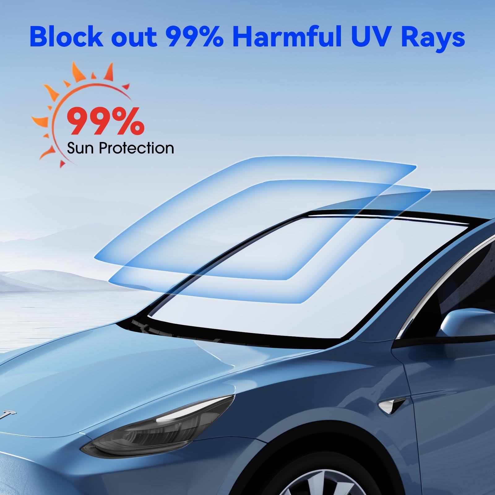 Helloleiboo ??????5 ?????????????? Foldable Car Windshield Sun Shade Umbrella,360 Rotating Sunshade For Car Windshield Front Win