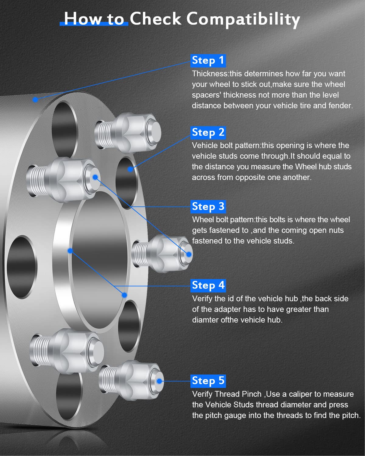 ECCPP 2PCS 2'' 5x5.5 to 5x5.5 5x139.7 Wheel Spacer Adapters 5 Lug 9/16'' Studs 77.8mm Fit for 2002-2010 for 2002-2010 for Ram 15