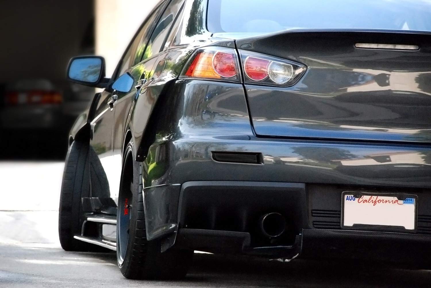 iJDMTOY Smoked Lens Rear Bumper Reflector Lenses for 2008-2016 Mitsubishi Lancer, Evo 10 X - OE-Spec Assembly