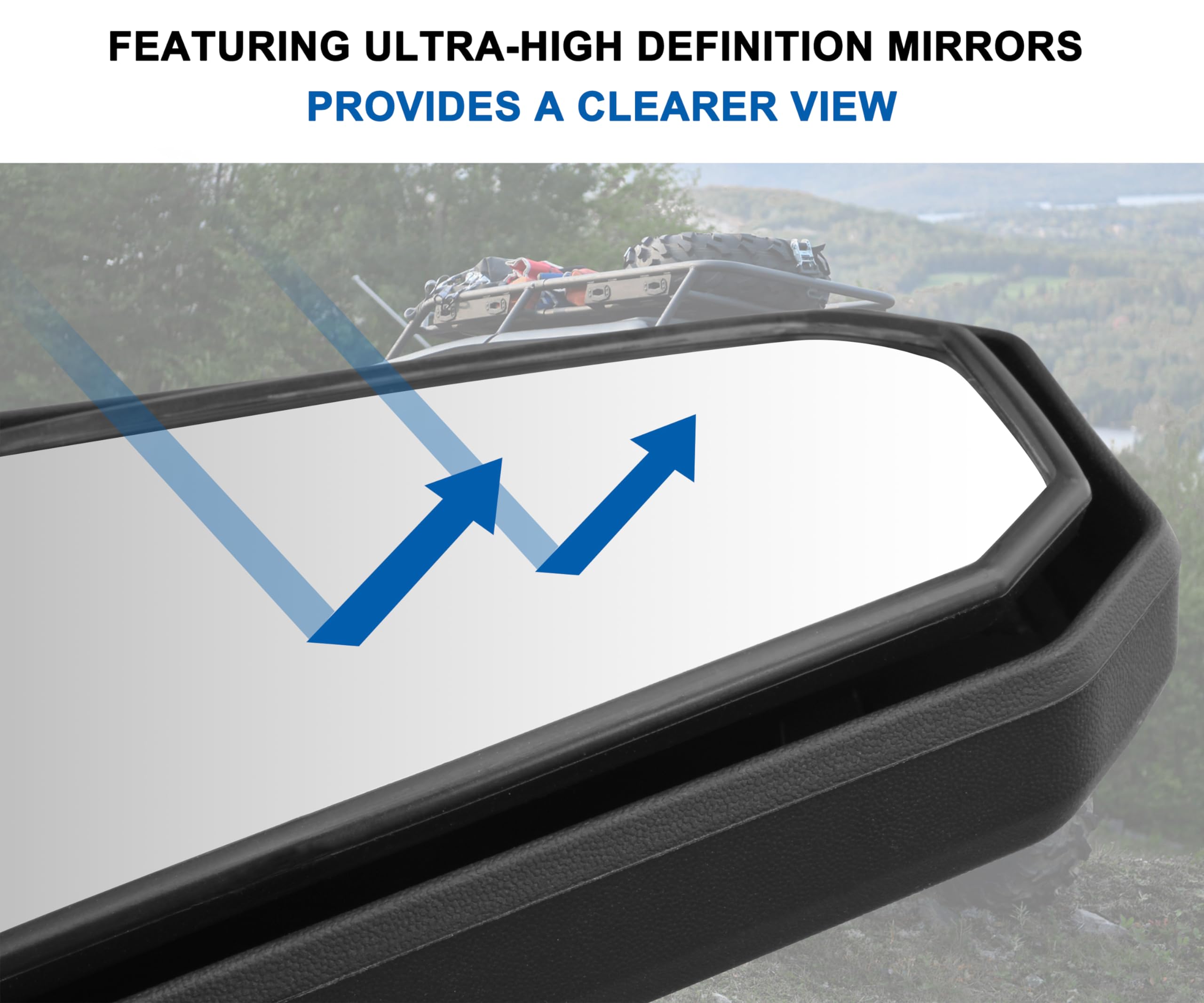 SAUTVS Adjustable Folding Side Rear View Mirrors for Can-Am Maverick Trail/Sport 2018-2025, Aluminum, 2PCS