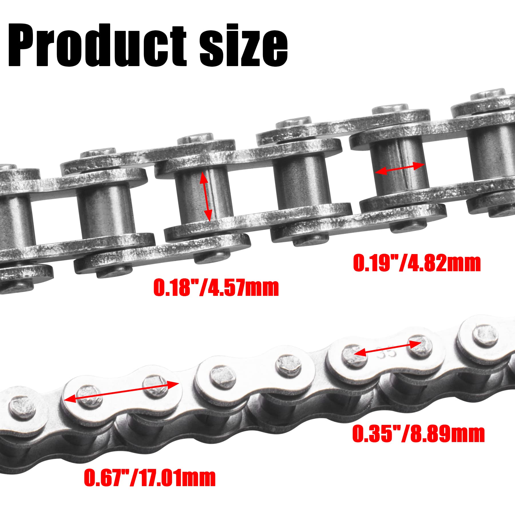 CNCMOTOK 35 Roller Chain 140 Link+ Chain Breaker, fit for Coleman CT200U CC100x Baja Doodle Bug Blitz Dirt Bug Racer Motor Sport