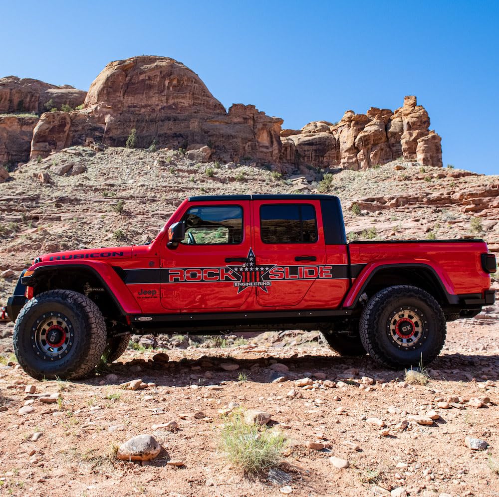 Rock Slide Engineering Bd-Ss-300-Jt4E Jt Gladiator Step Sliders 3Rd Gen End Sections Sub Part 2020-22 Jeep Jt Gladiator