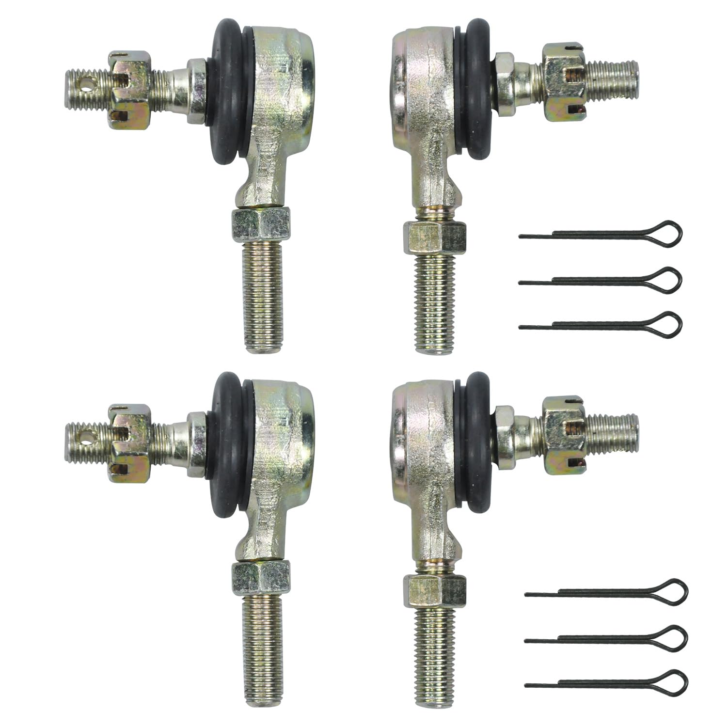 HOLATO 10-10mm Left Right Tie Rod Ball Joint for 50cc 70cc 90cc 110cc 125cc Tao Tao ATK 125 Coolster Baja Kazuma Roketa 4 Wheele