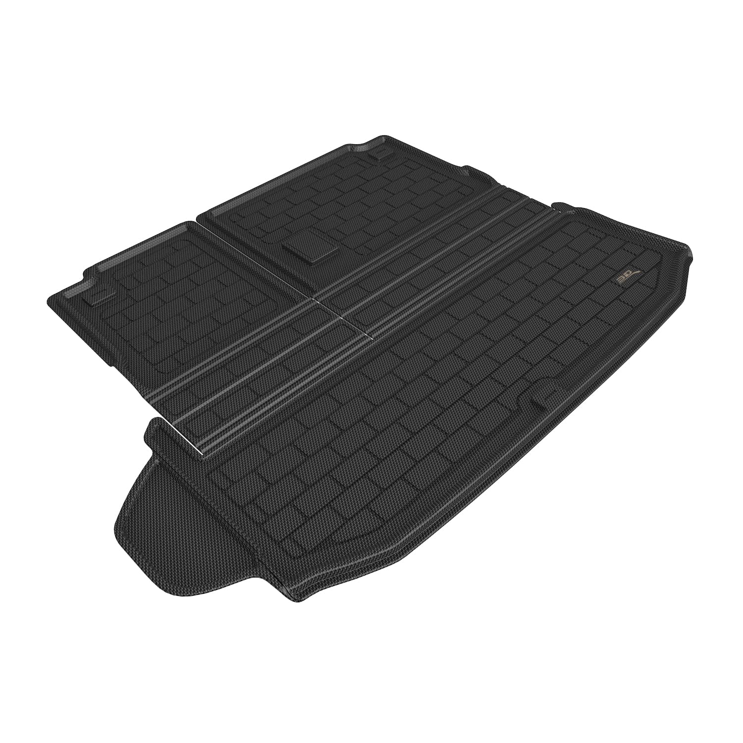 3D MAXpider Custom Fit Kagu Cargo Liner (Black) Compatible with Toyota Highlander 20202024, Trim To Fit Subwoofer Seat Back Pr