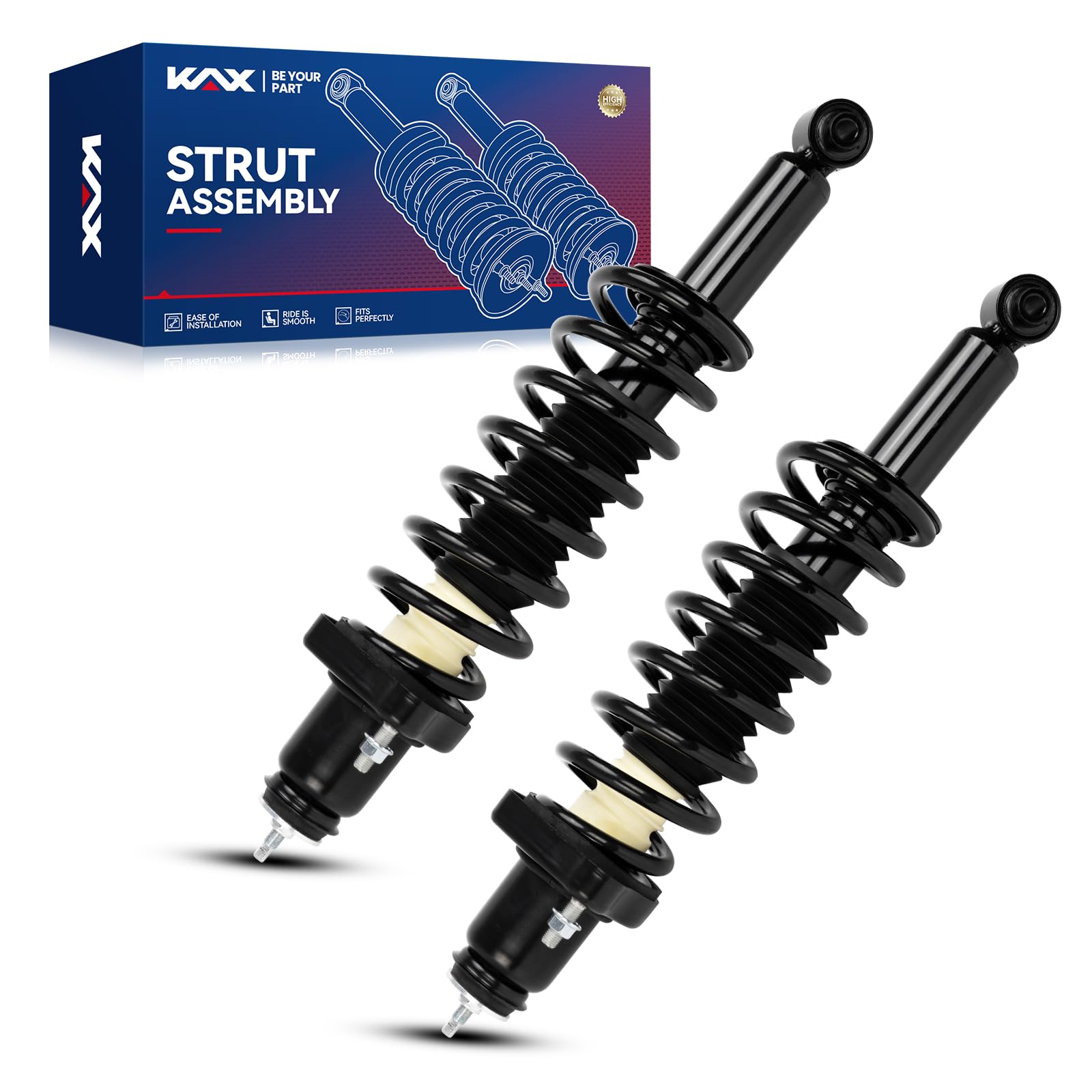 KAX Rear Quick Struts for Dodge Caliber 2007 2008 2009 2010 2011 2012 Rear Shocks Complete Struts Assembly with Coil Spring Set 